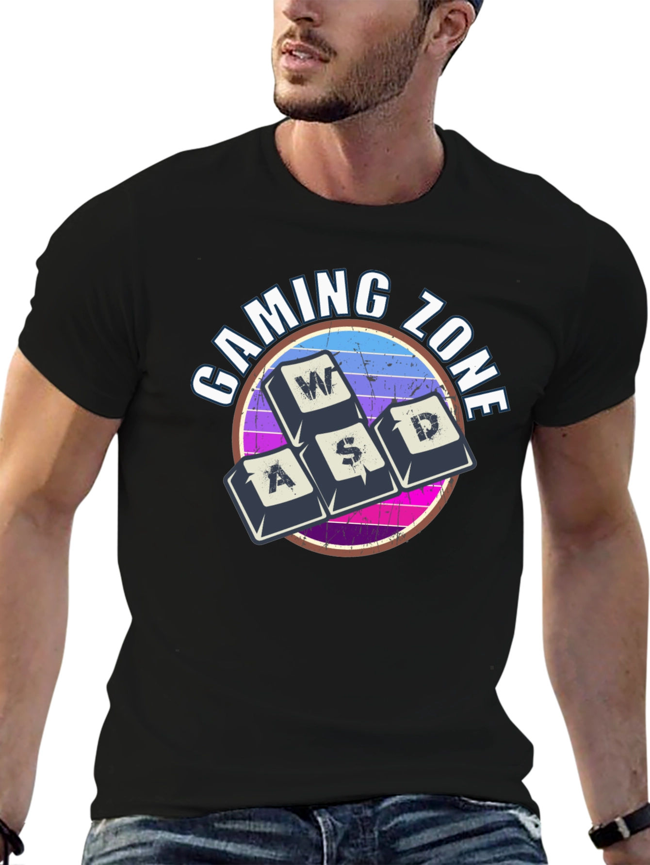 Gaming Zone Retro Keyboard T-Shirt - Gamer Apparel