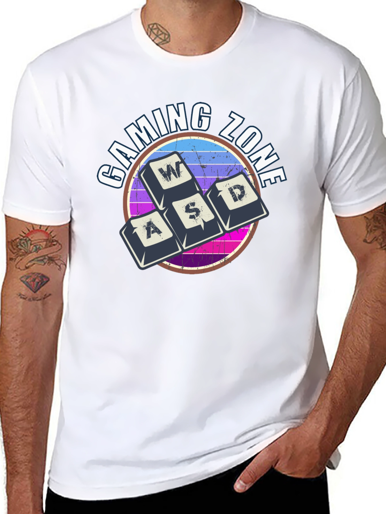 Gaming Zone Retro Keyboard T-Shirt - Gamer Apparel