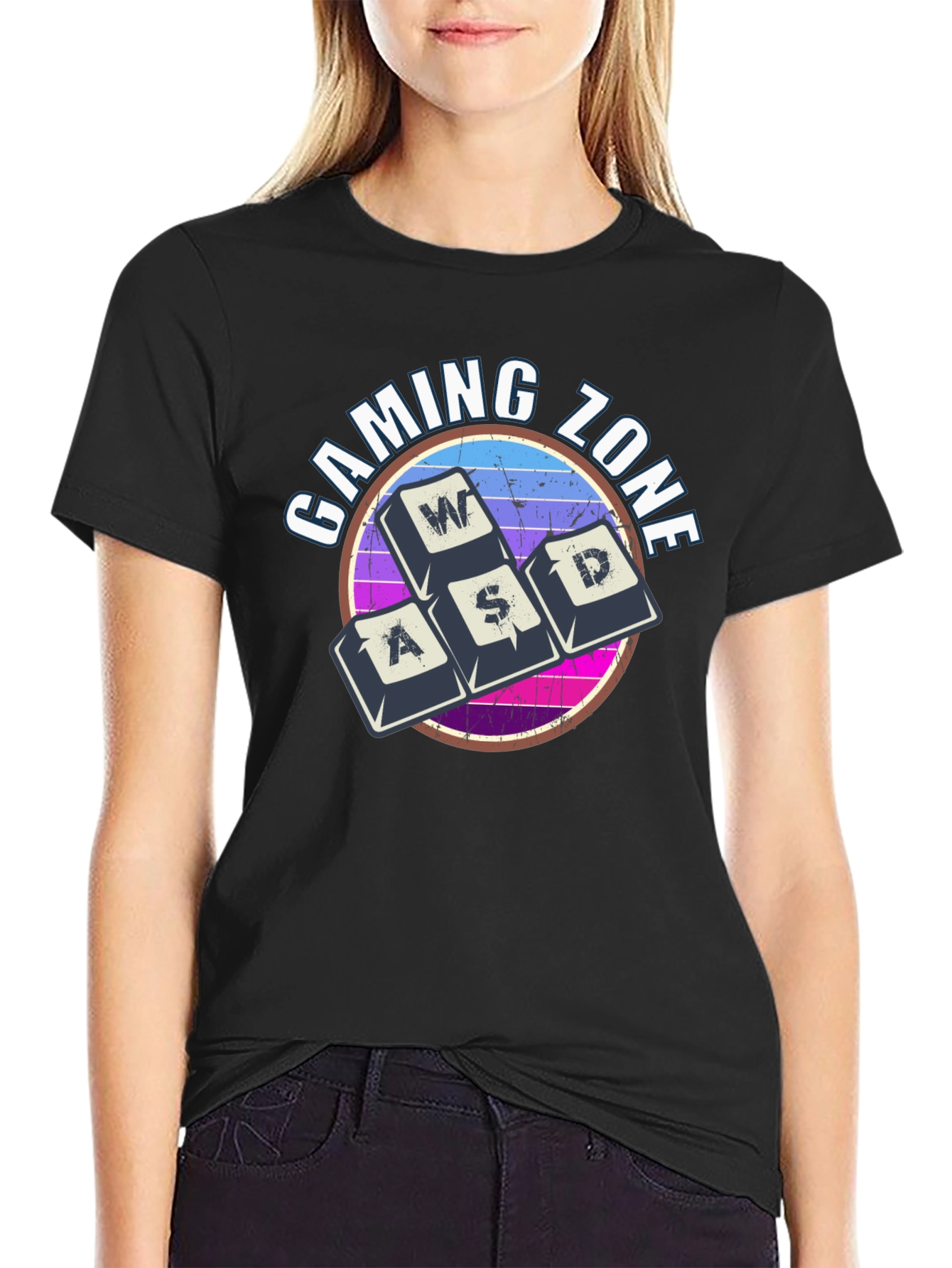 Gaming Zone Retro Keyboard T-Shirt - Gamer Apparel
