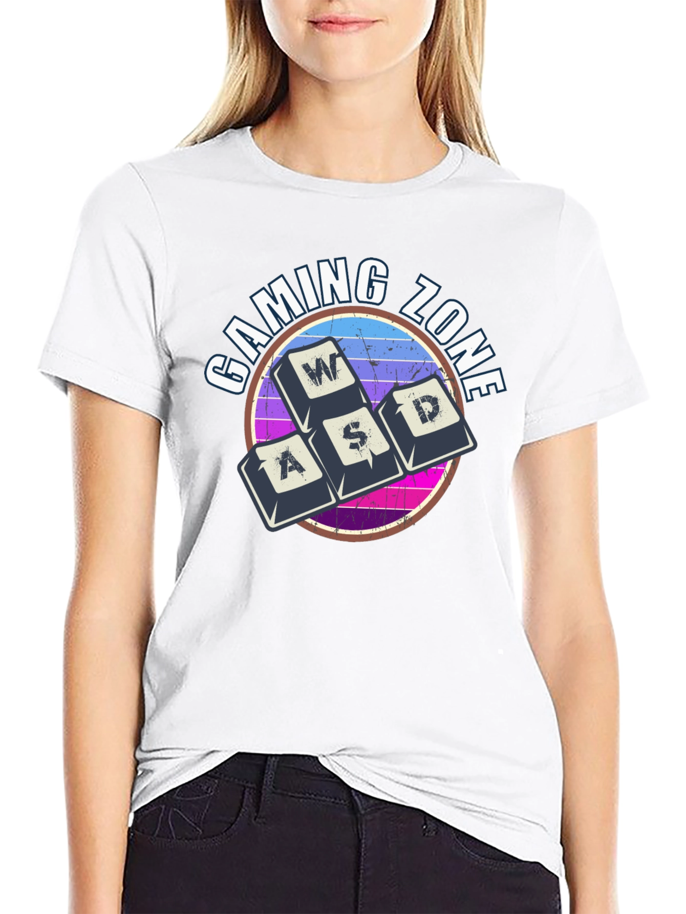 Gaming Zone Retro Keyboard T-Shirt - Gamer Apparel