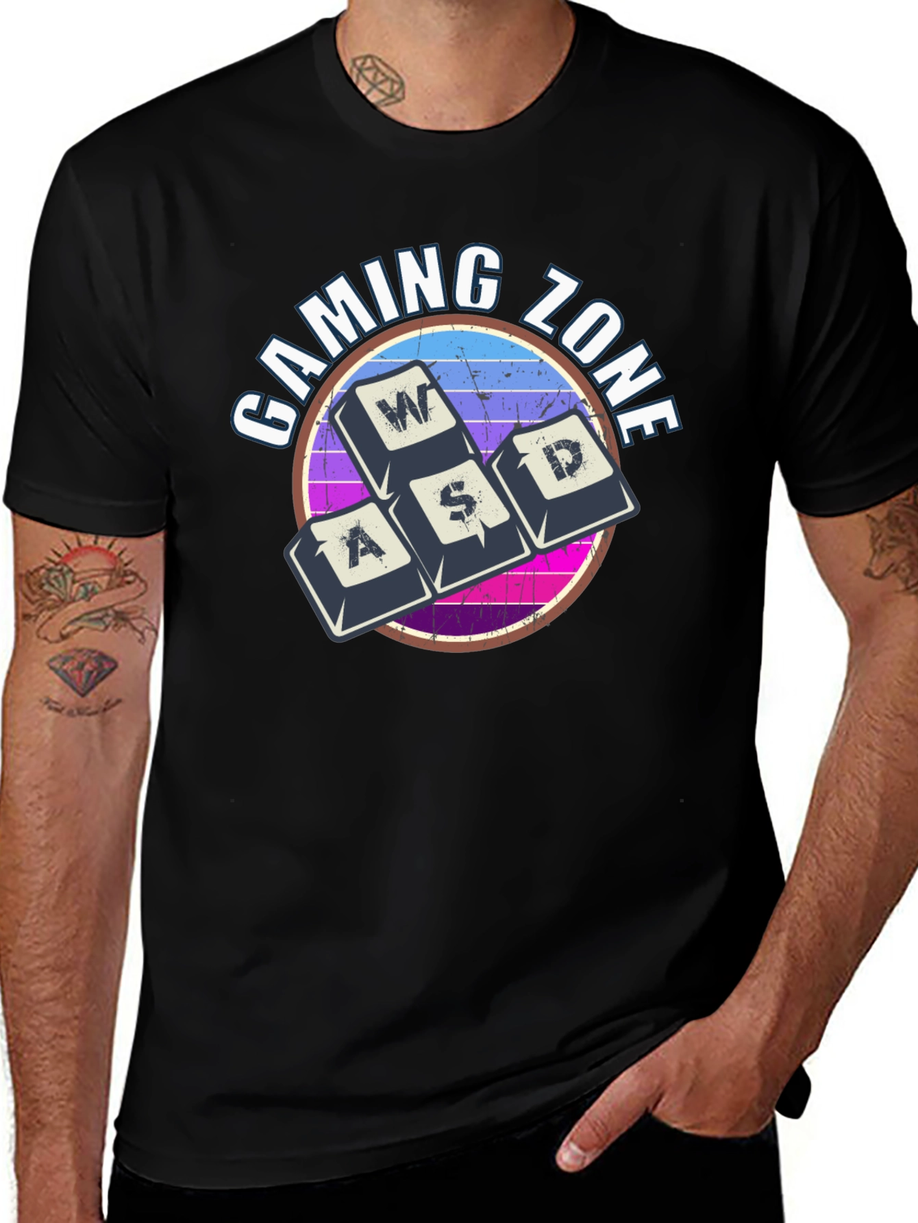 Gaming Zone Retro Keyboard T-Shirt - Gamer Apparel