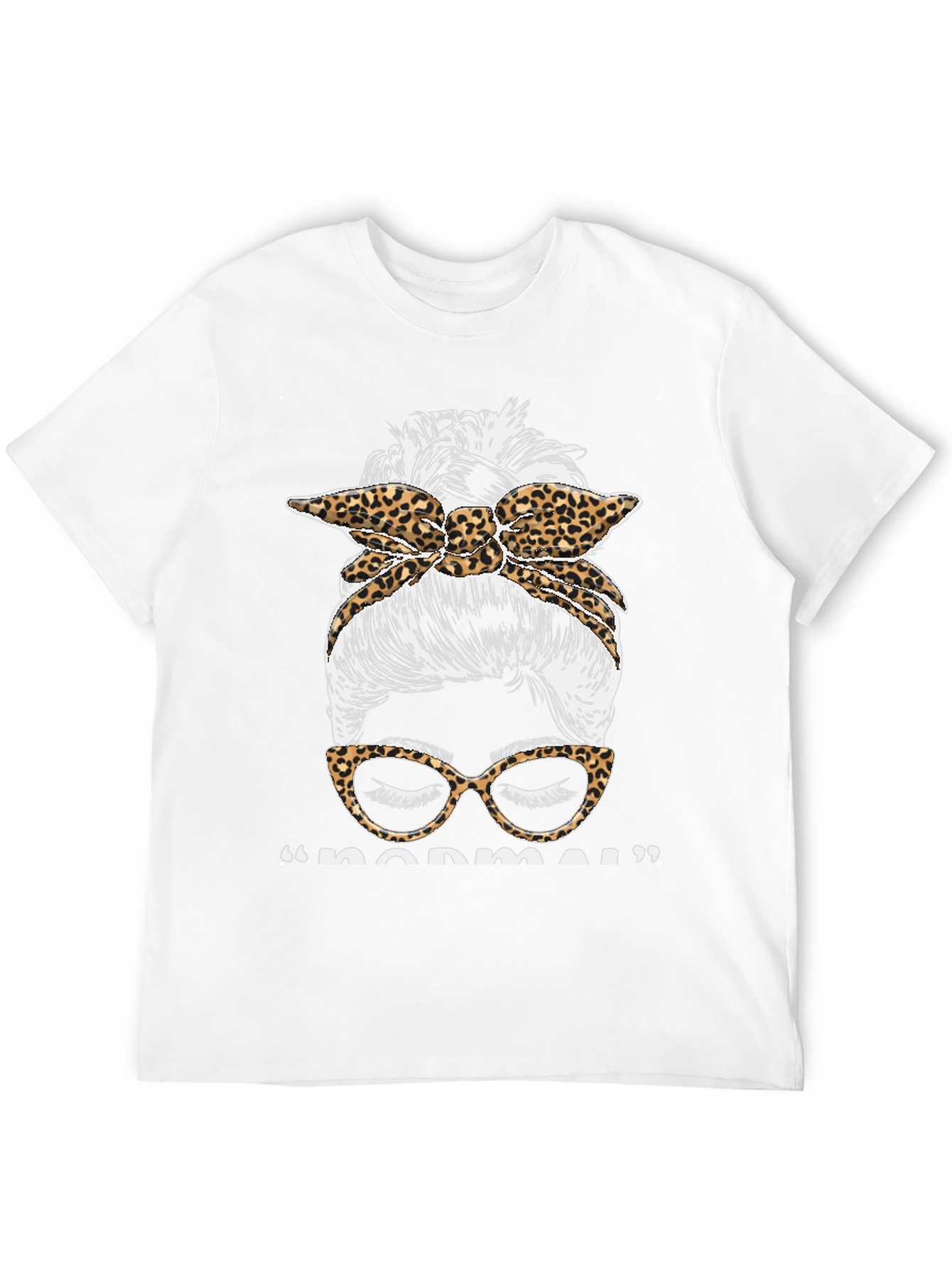 Messy Bun Leopard Tee - Not Normal