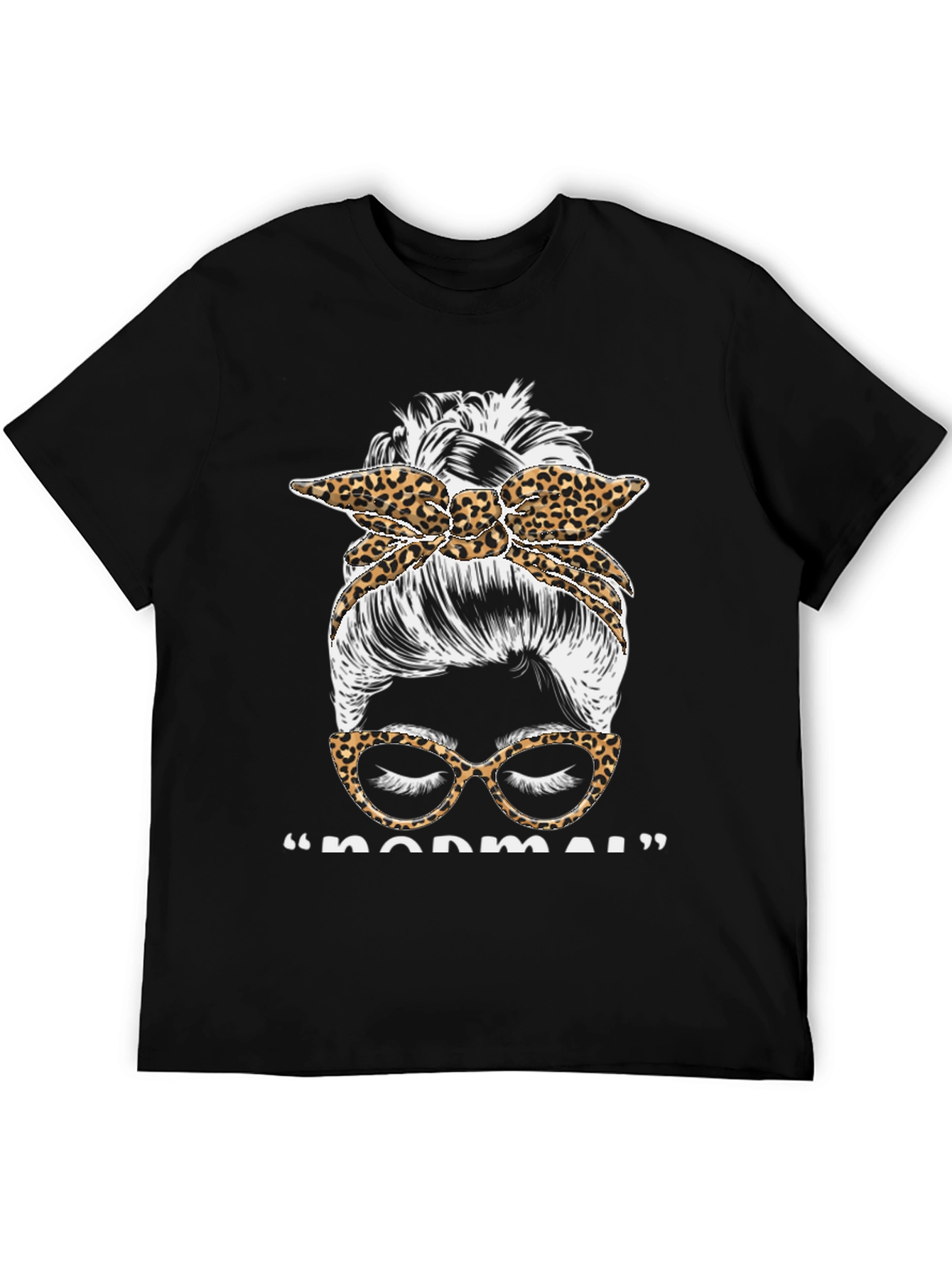 Messy Bun Leopard Tee - Not Normal