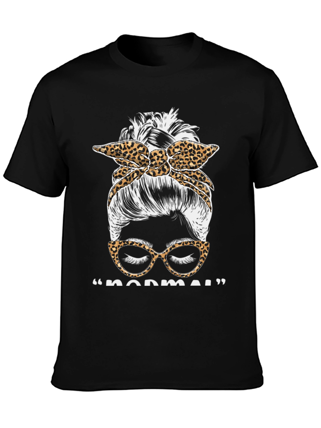 Messy Bun Leopard Tee - Not Normal
