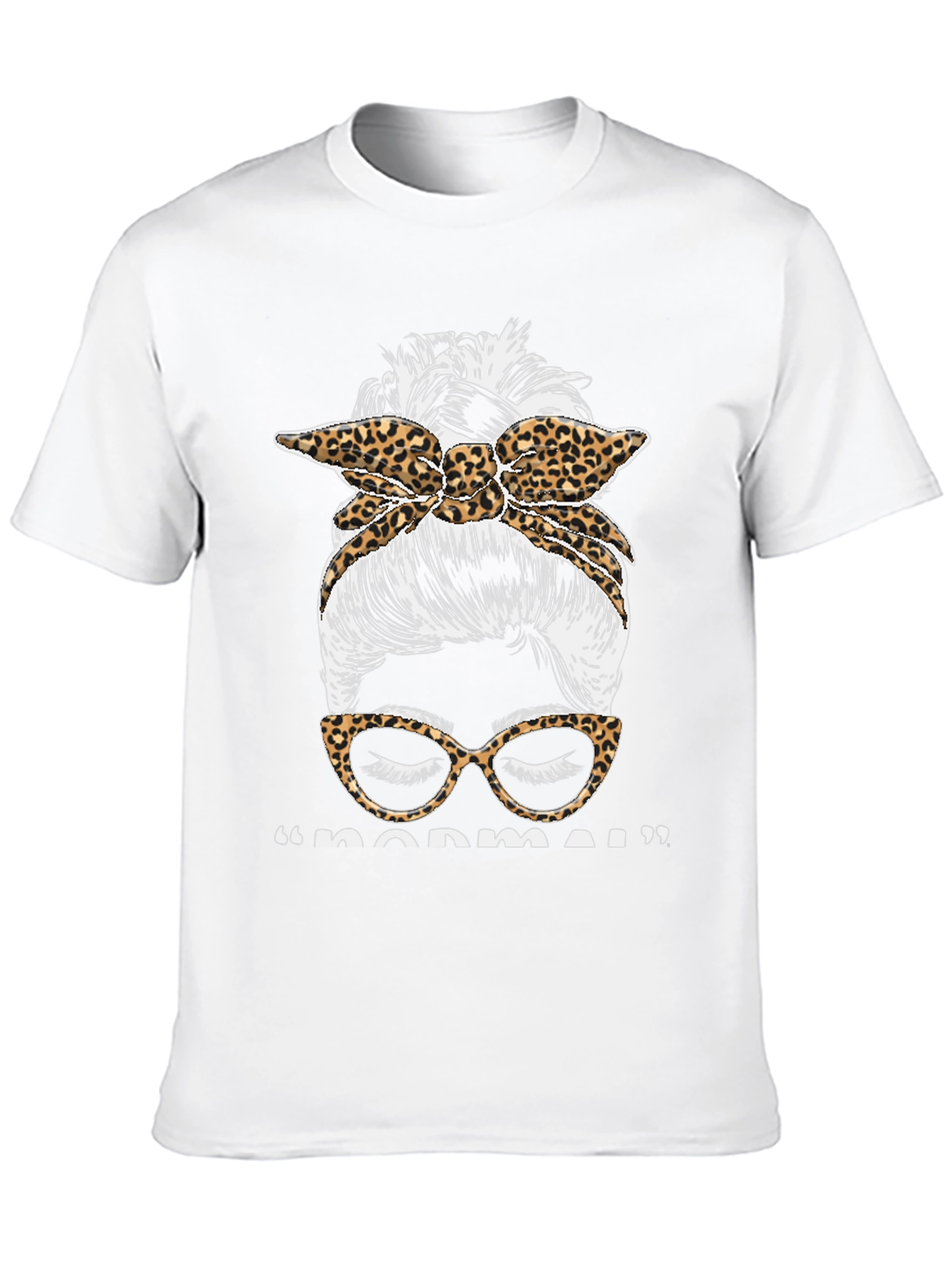 Messy Bun Leopard Tee - Not Normal