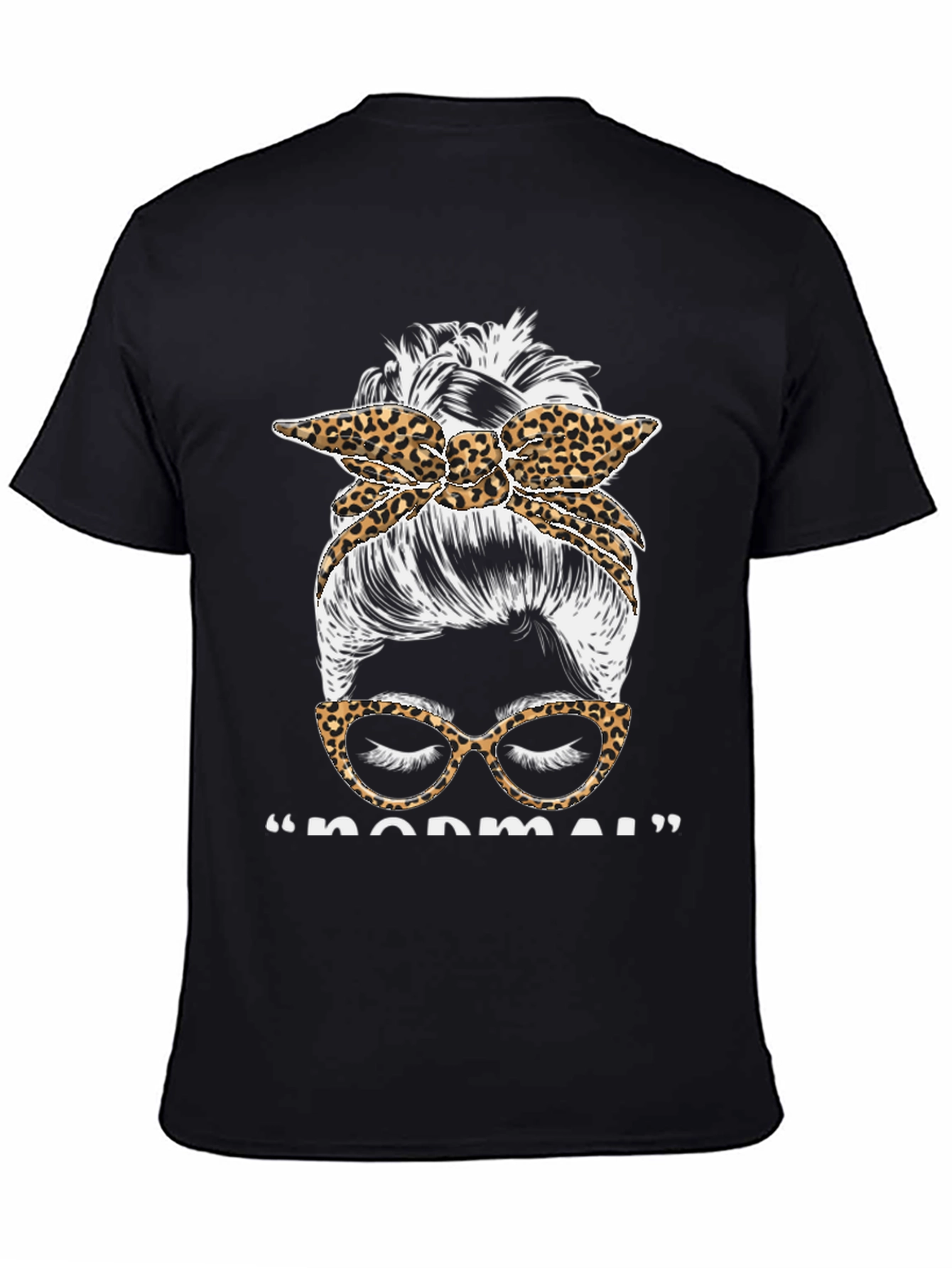 Messy Bun Leopard Tee - Not Normal