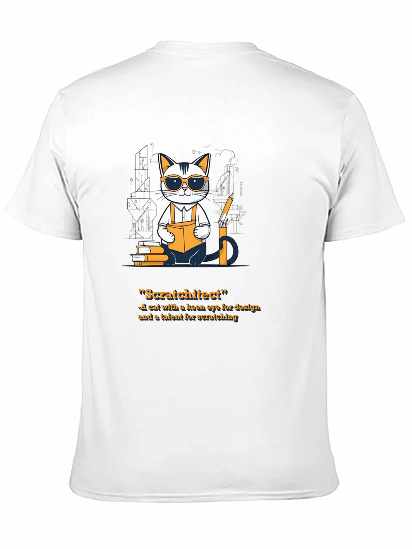 Scratchitect T-Shirt - Cat Architect Design