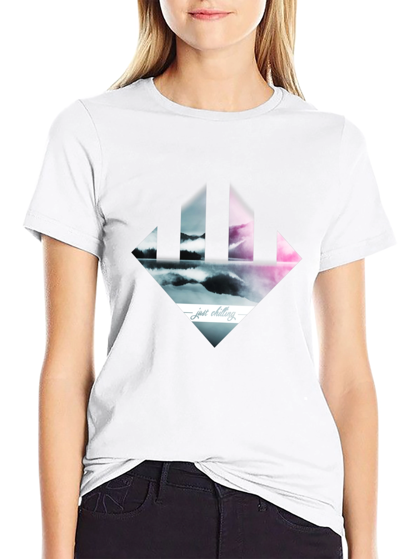Just Chilling Tee - Abstract Landscape Design