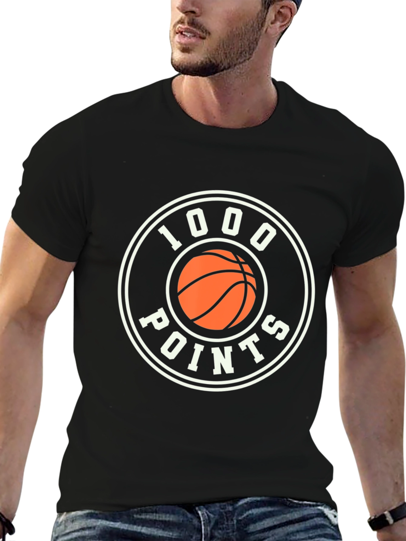 1000 Points Basketball Graphic T-Shirt