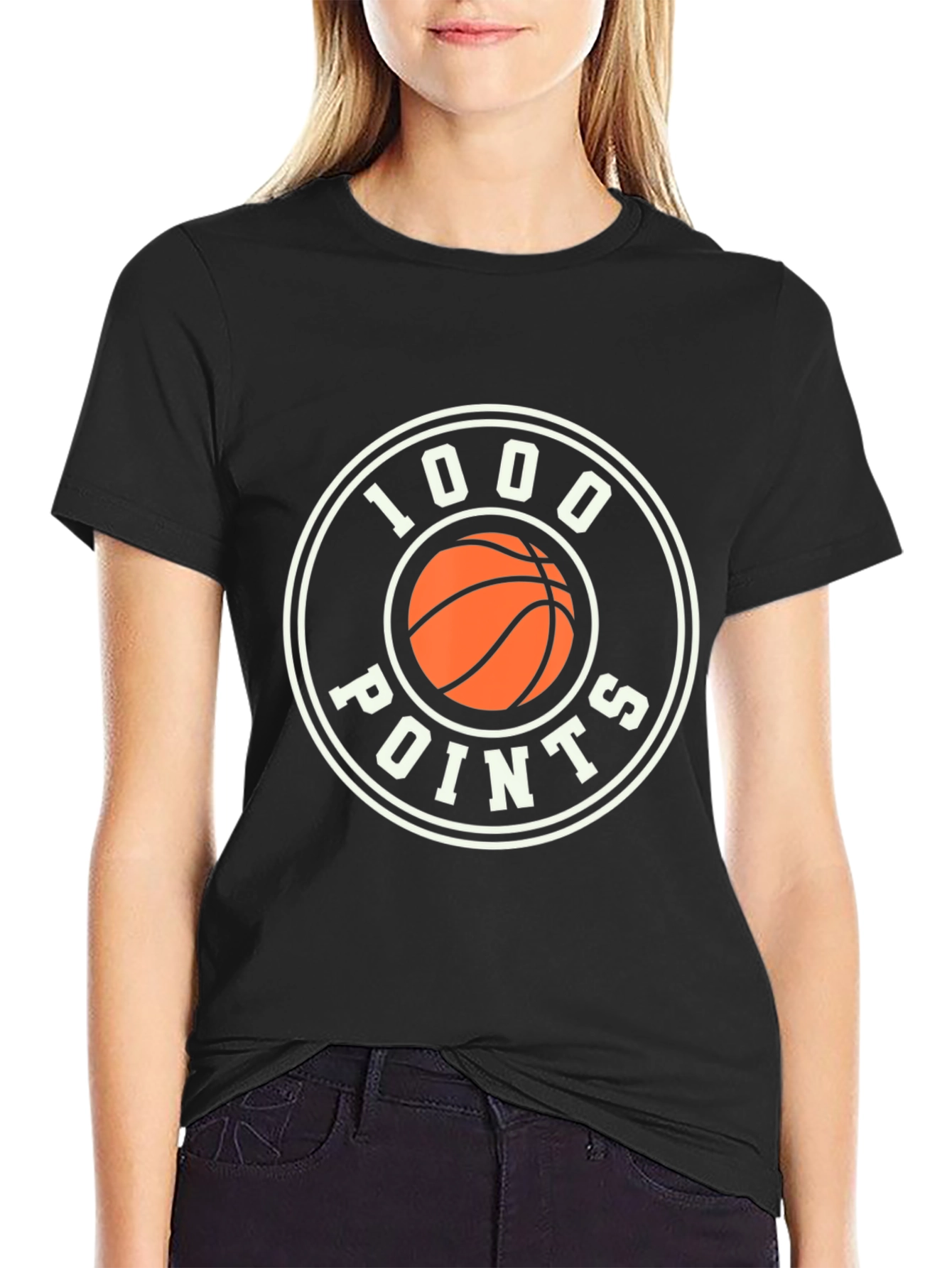 1000 Points Basketball Graphic T-Shirt