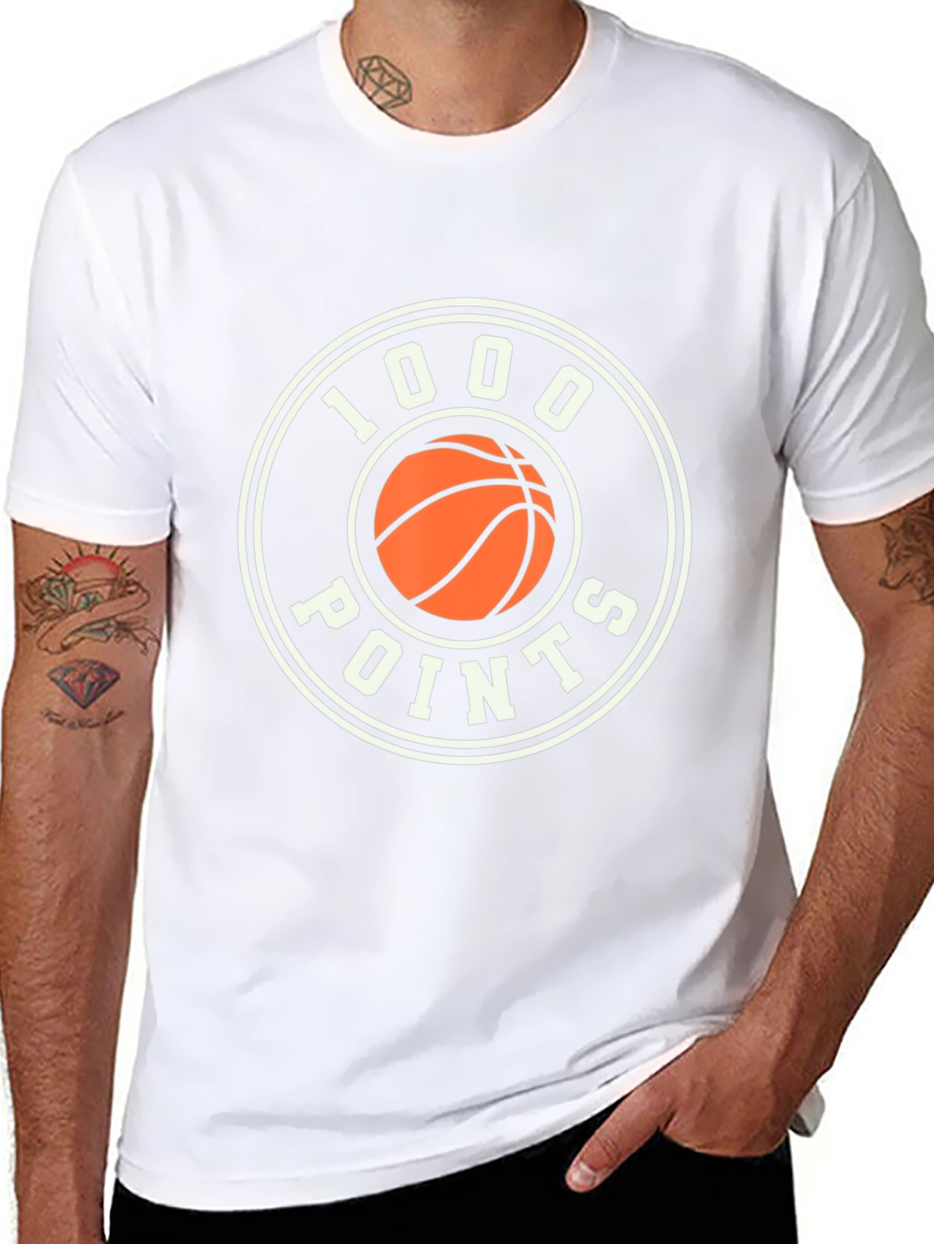 1000 Points Basketball Graphic T-Shirt