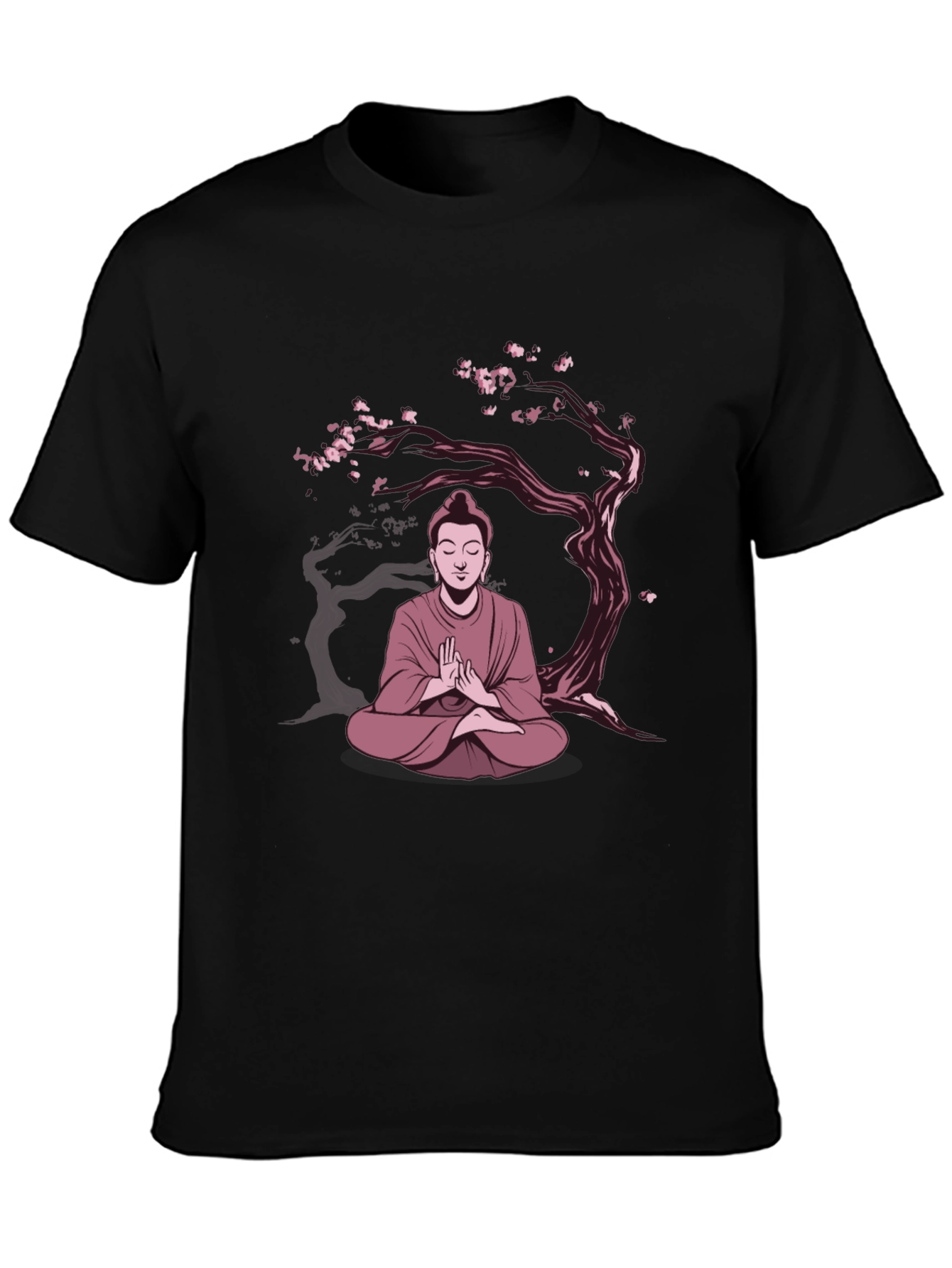 Buddha Under Sakura Tree Graphic Tee