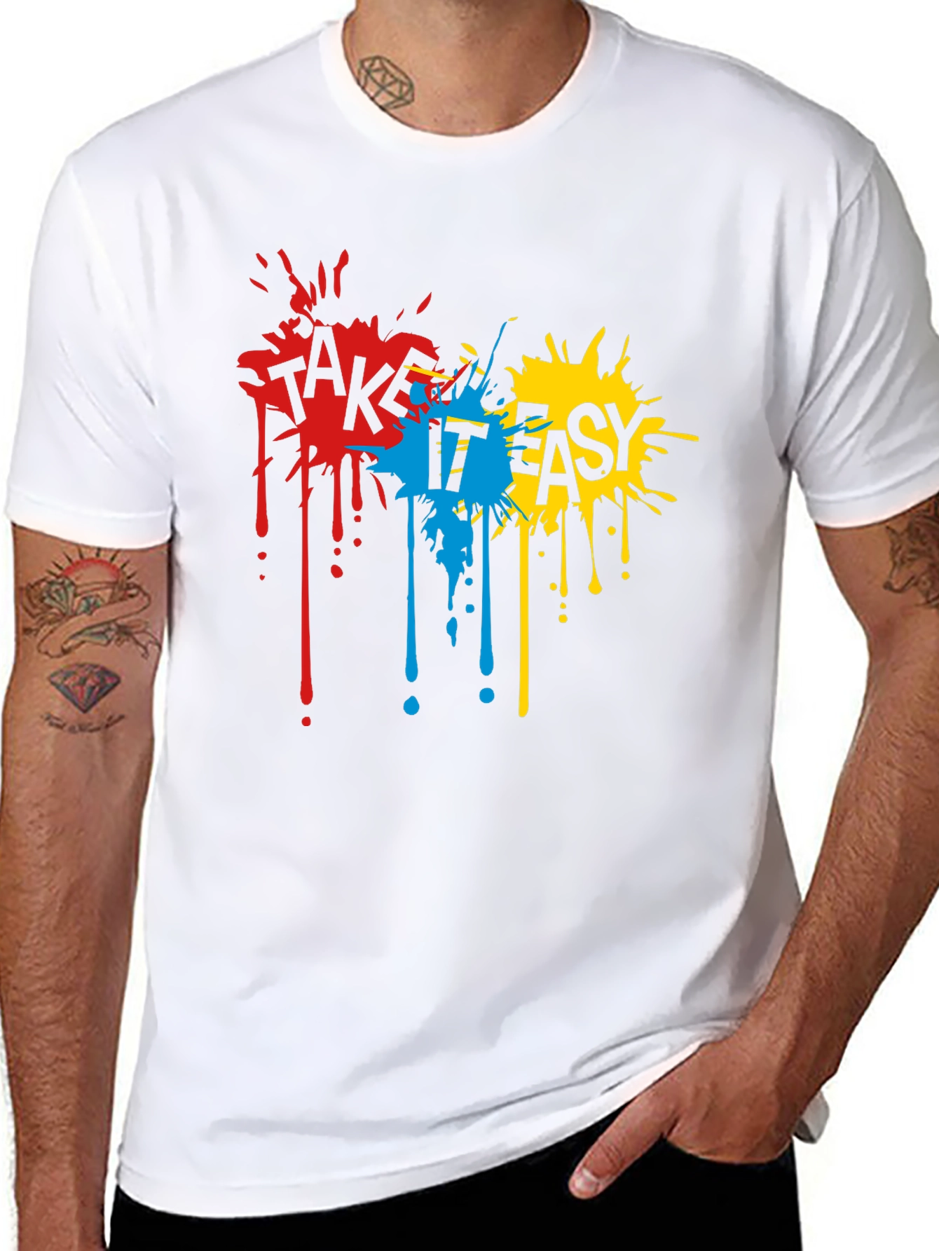 Take It Easy Graphic Tee - Casual Black T-Shirt