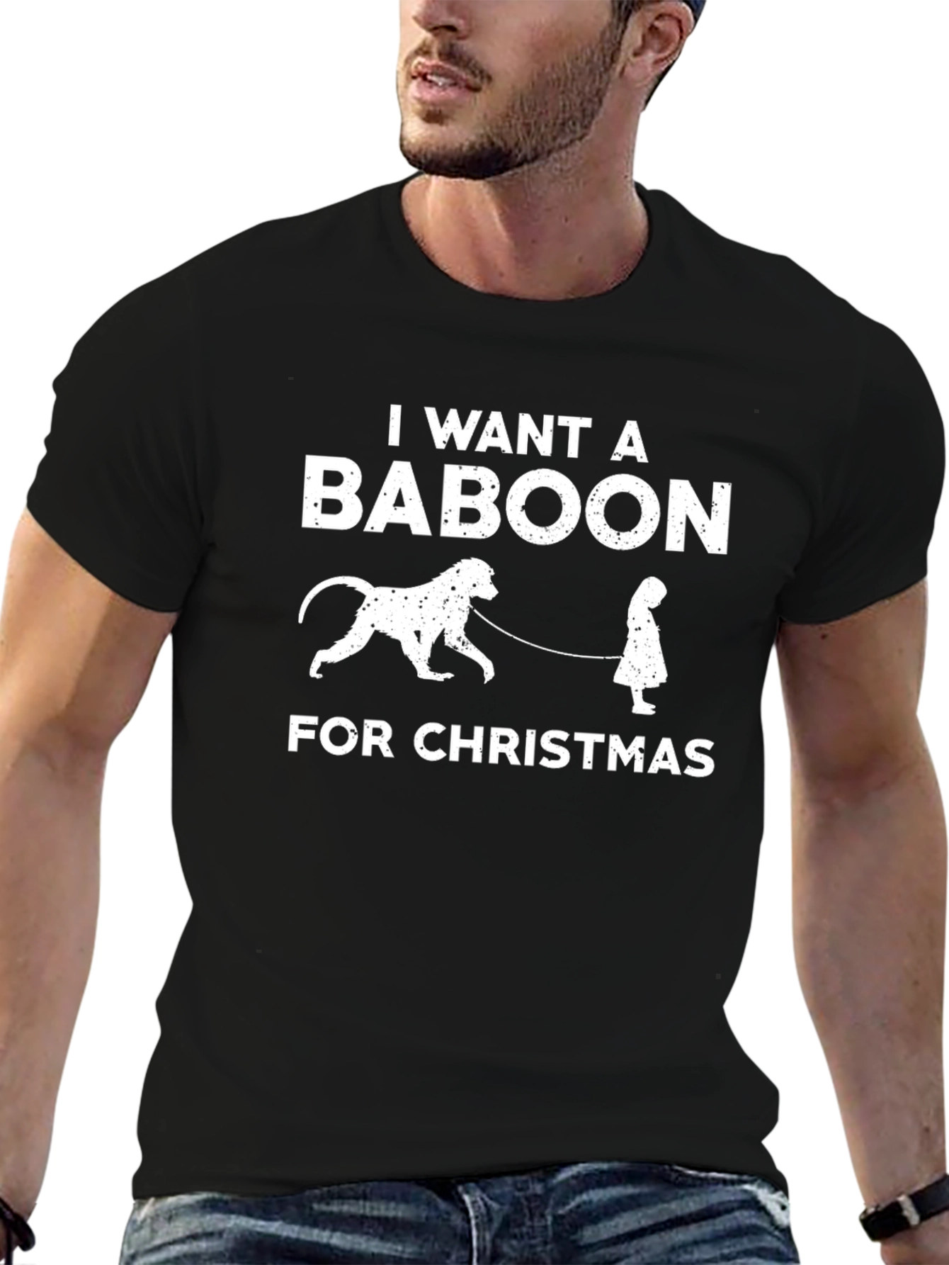 I Want A Baboon for Christmas T-Shirt