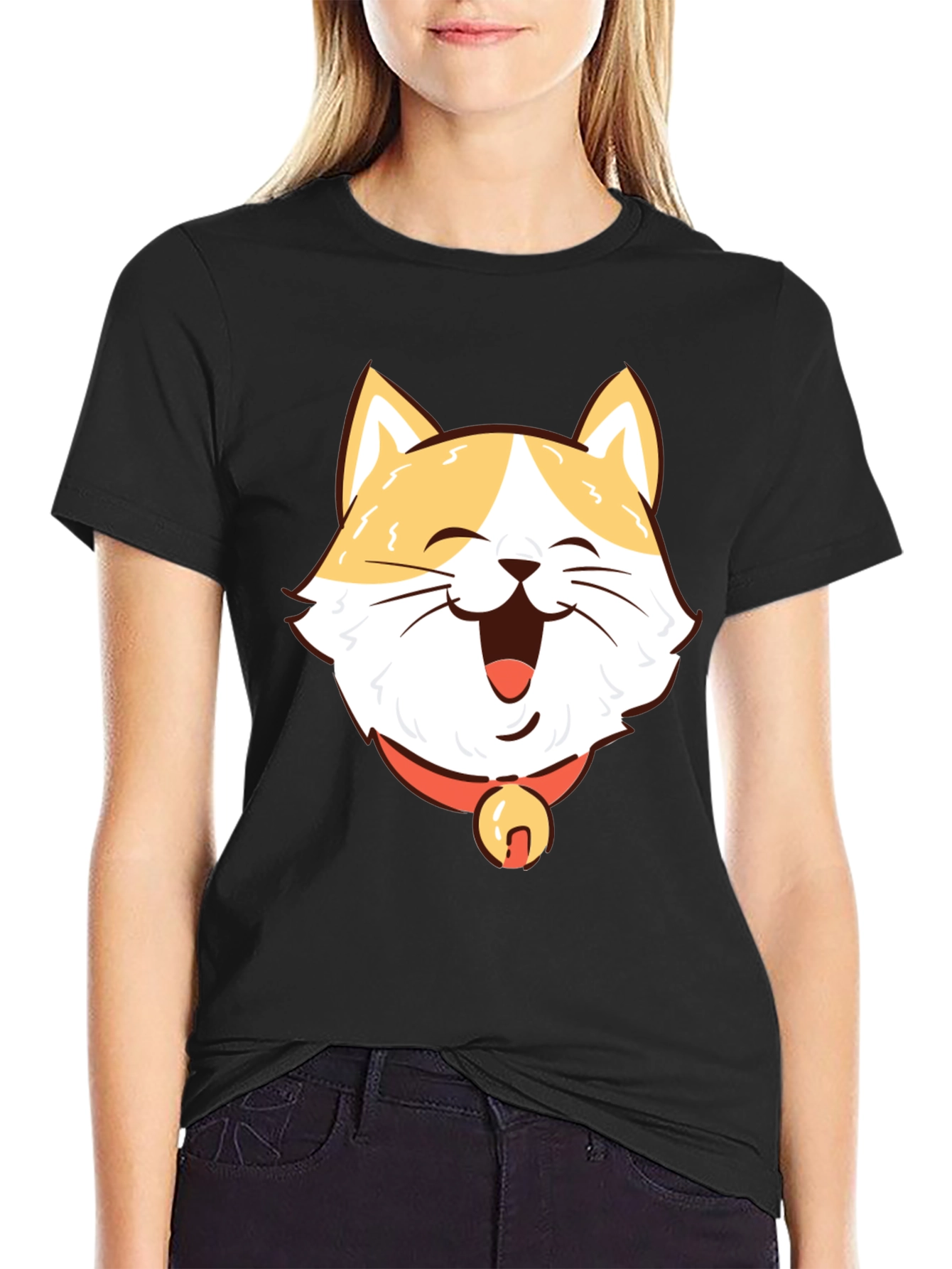 Happy Cat T-Shirt - Cute Pet Graphic Tee