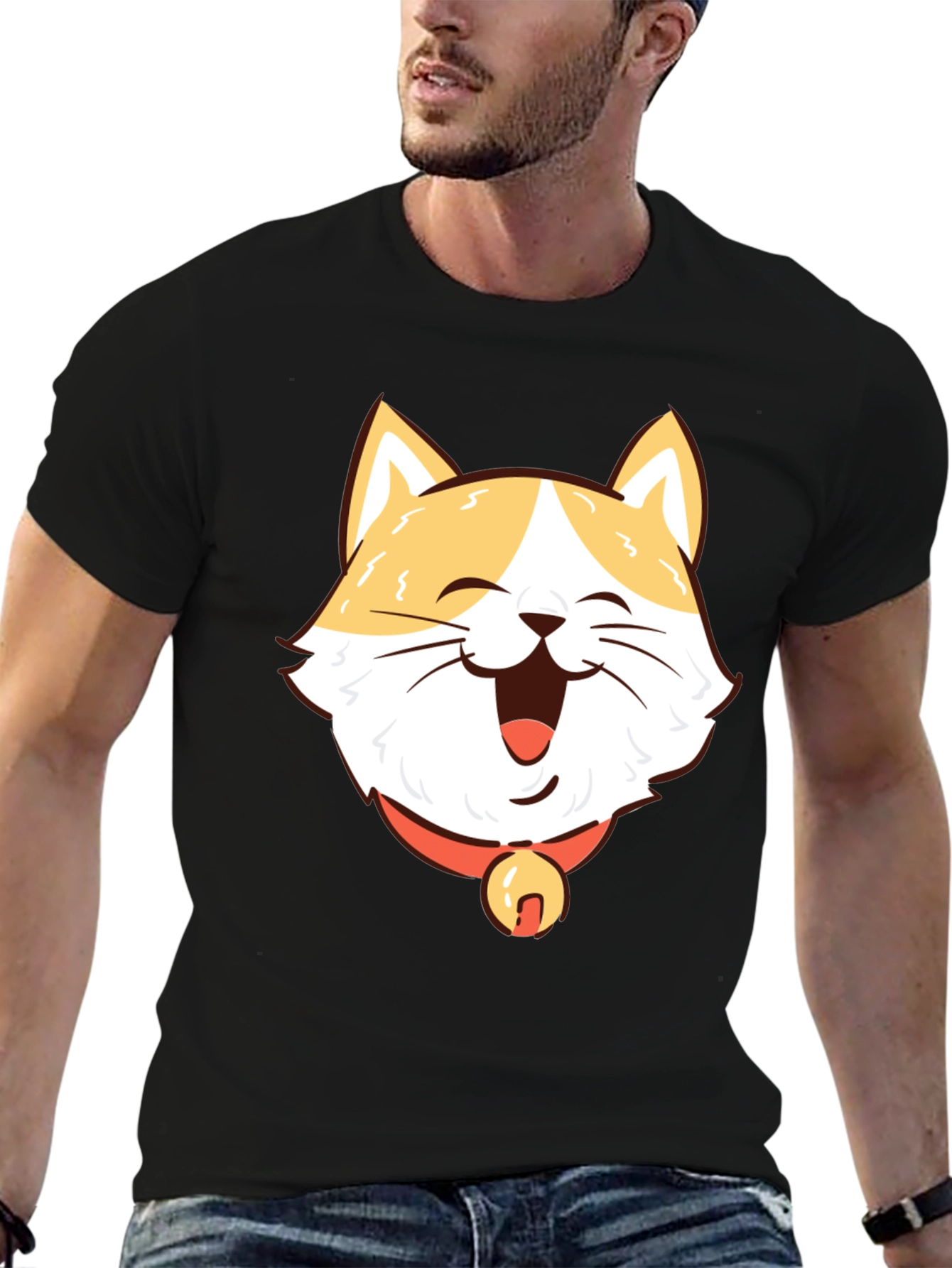 Happy Cat T-Shirt - Cute Pet Graphic Tee
