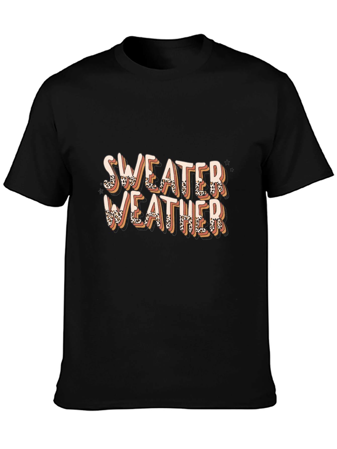Sweater Weather Leopard Print Graphic Tee