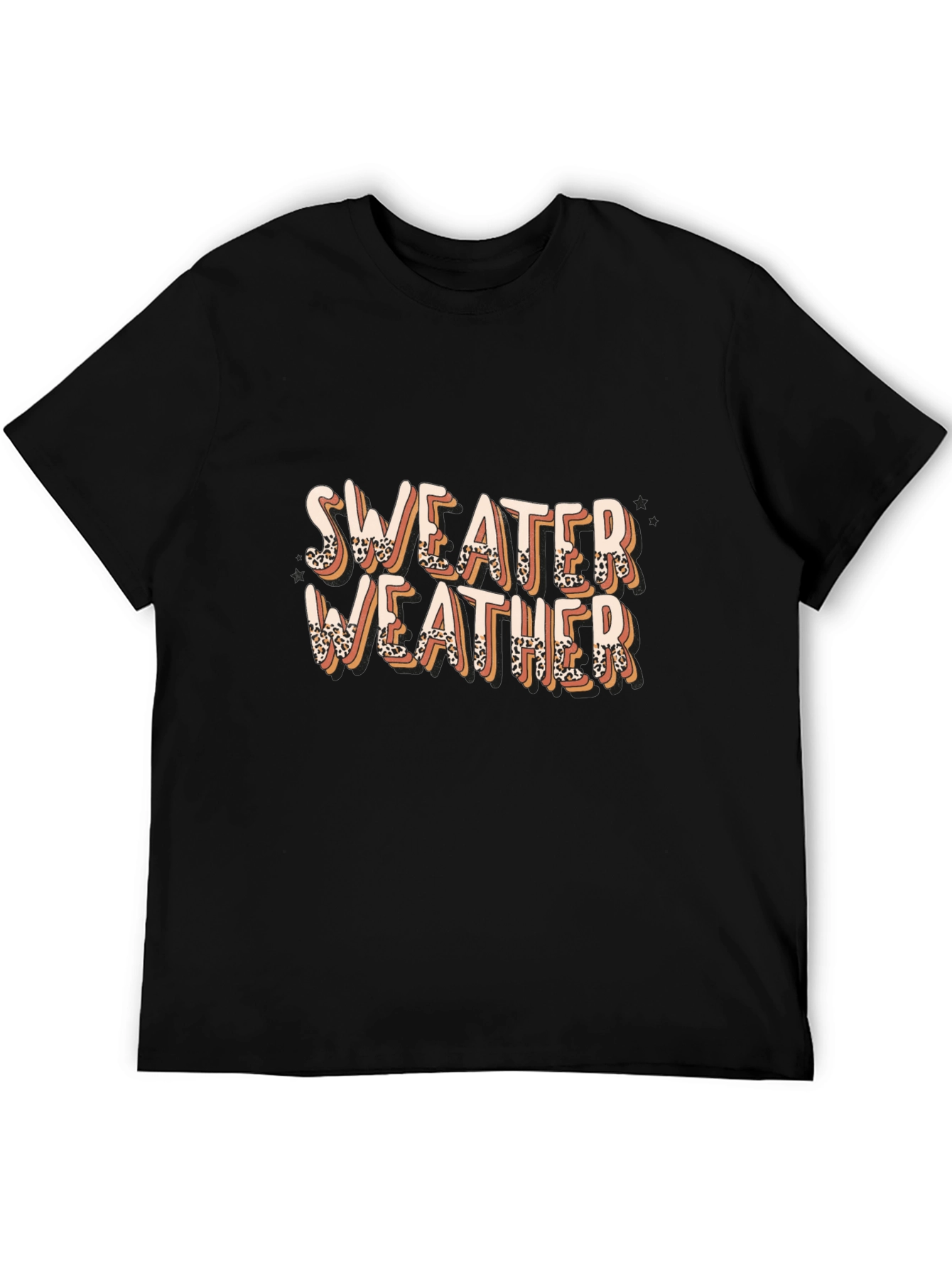 Sweater Weather Leopard Print Graphic Tee