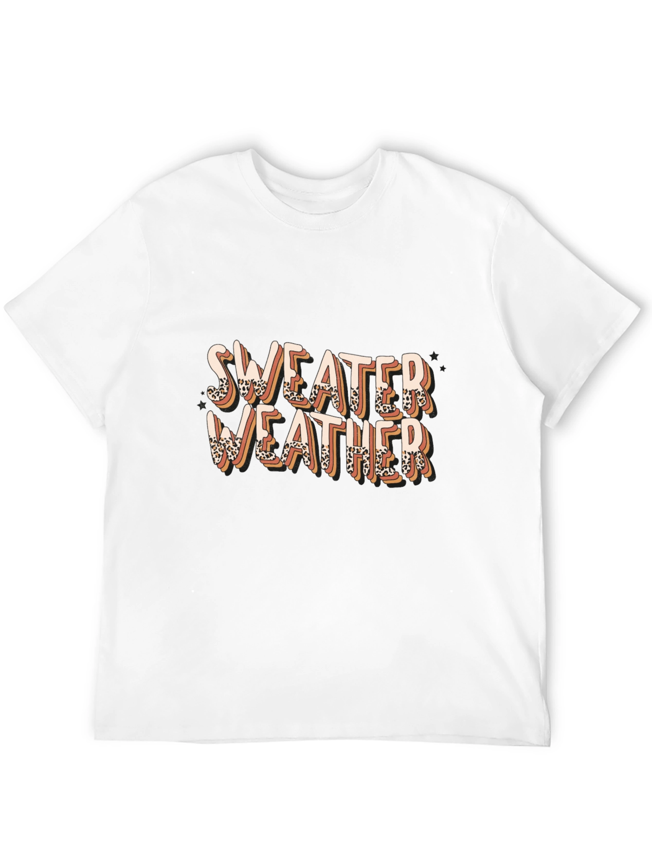 Sweater Weather Leopard Print Graphic Tee