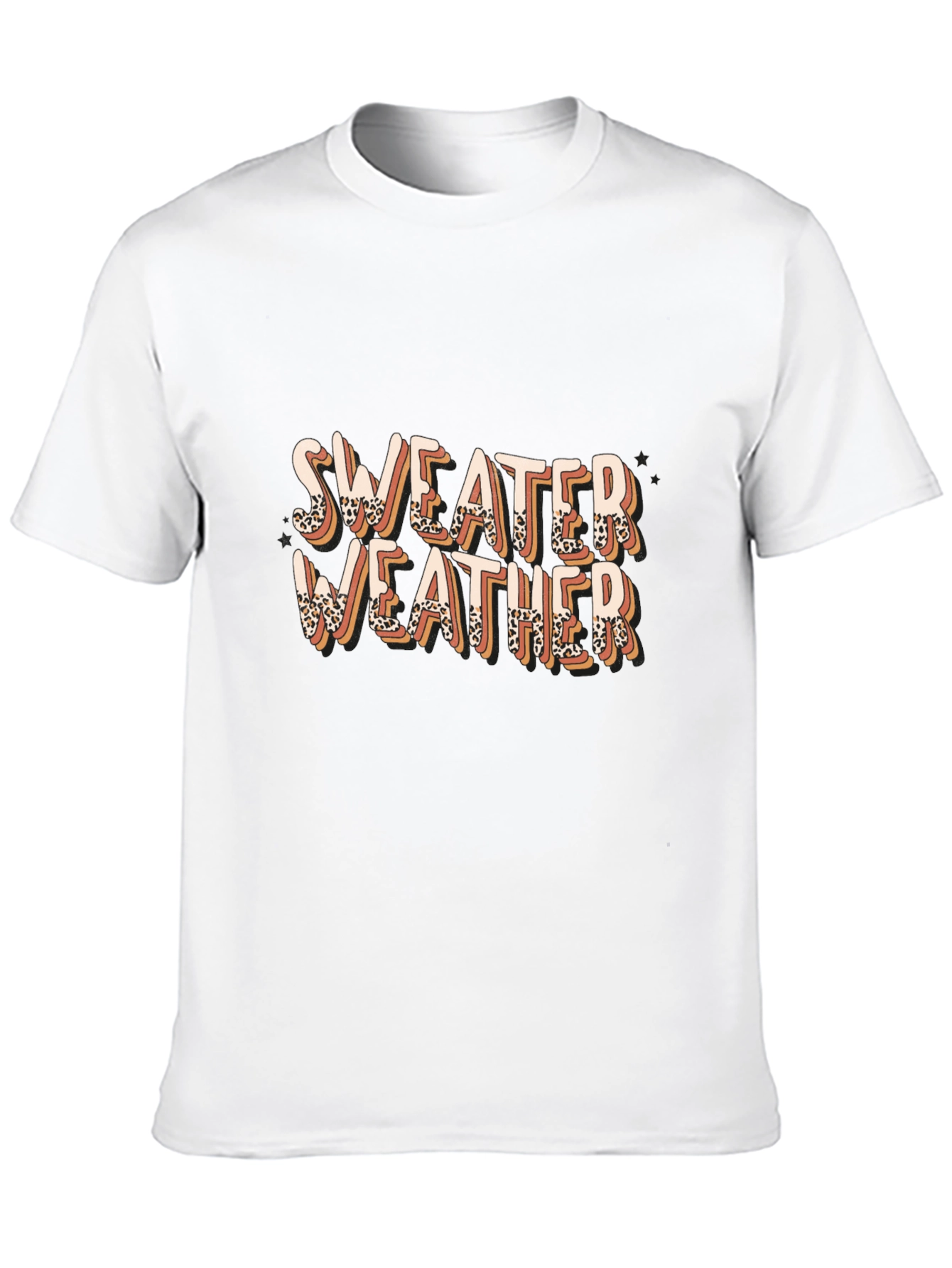 Sweater Weather Leopard Print Graphic Tee