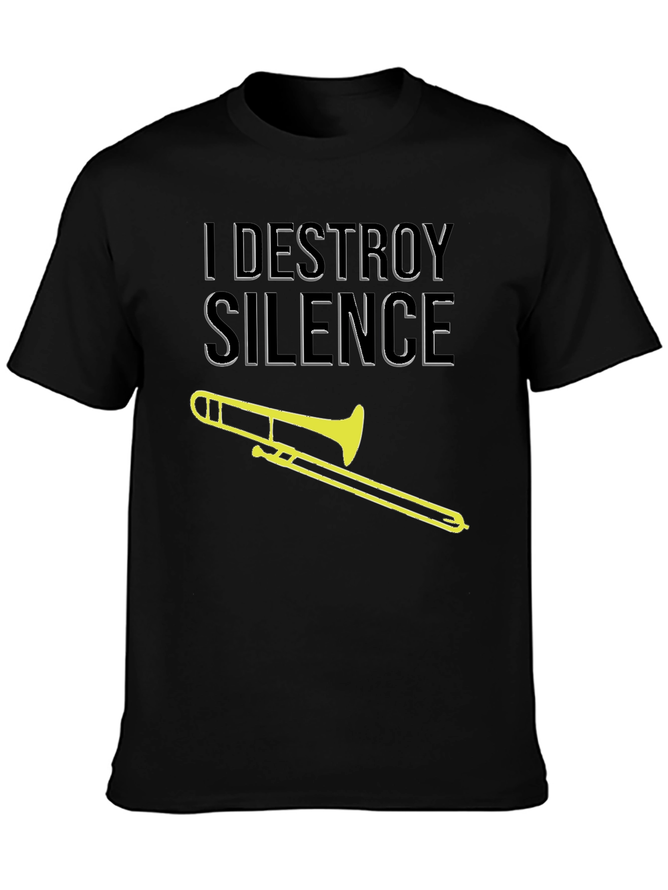 I Destroy Silence Trombone Graphic Tee