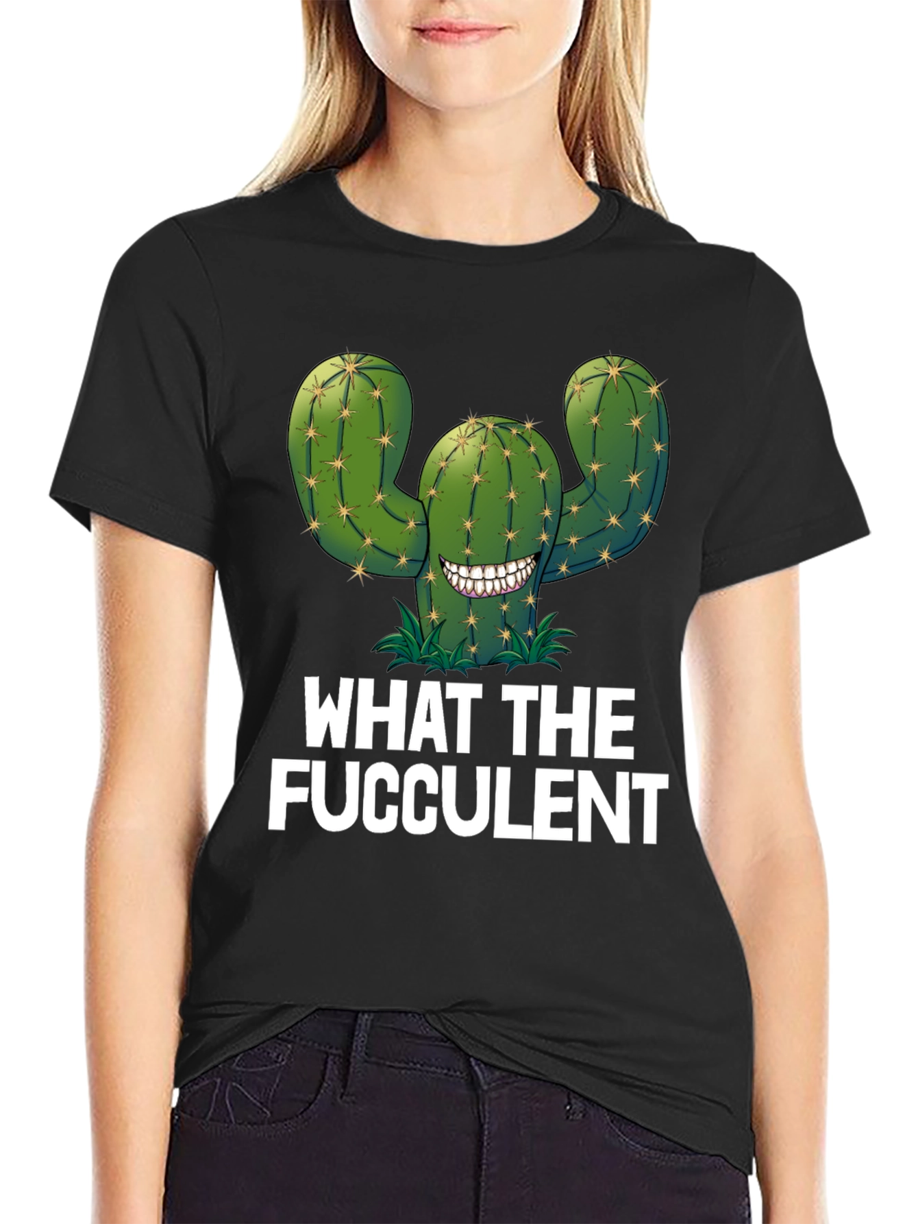 What the Fucculent Cactus Graphic Tee