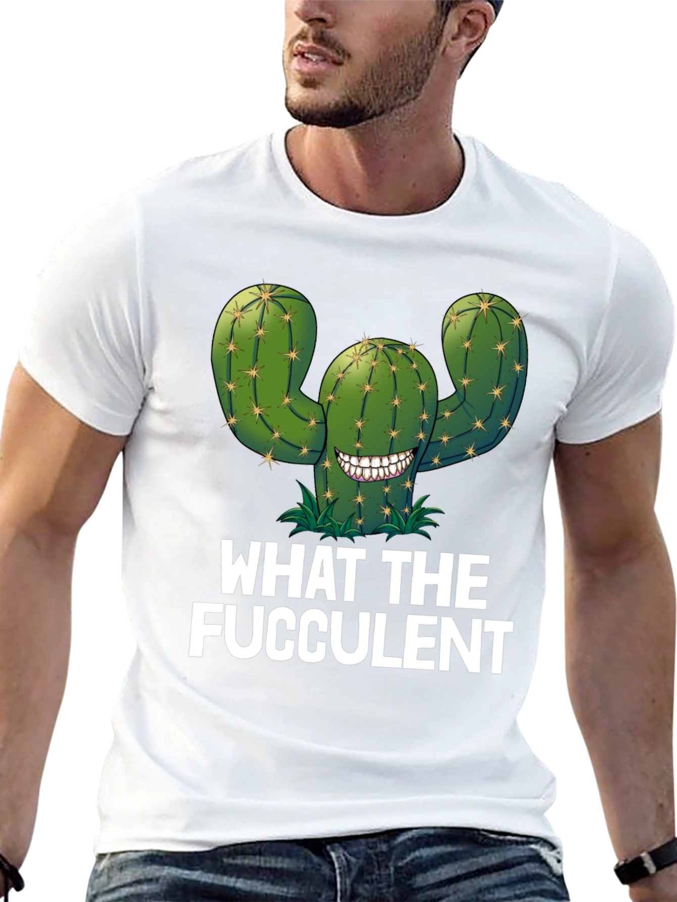 What the Fucculent Cactus Graphic Tee