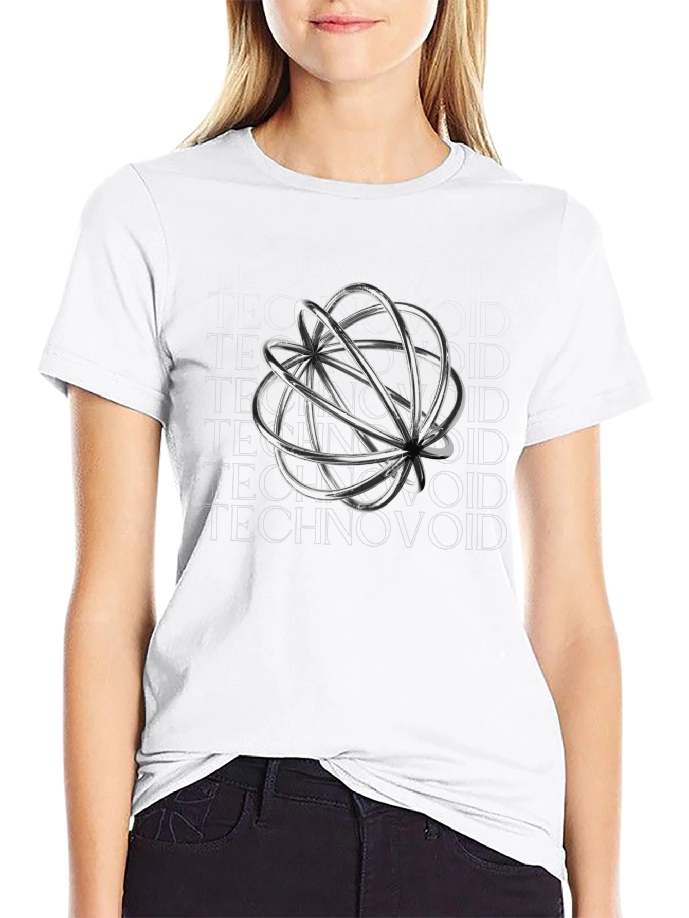 Technovoid Graphic T-Shirt - Modern Black Tee