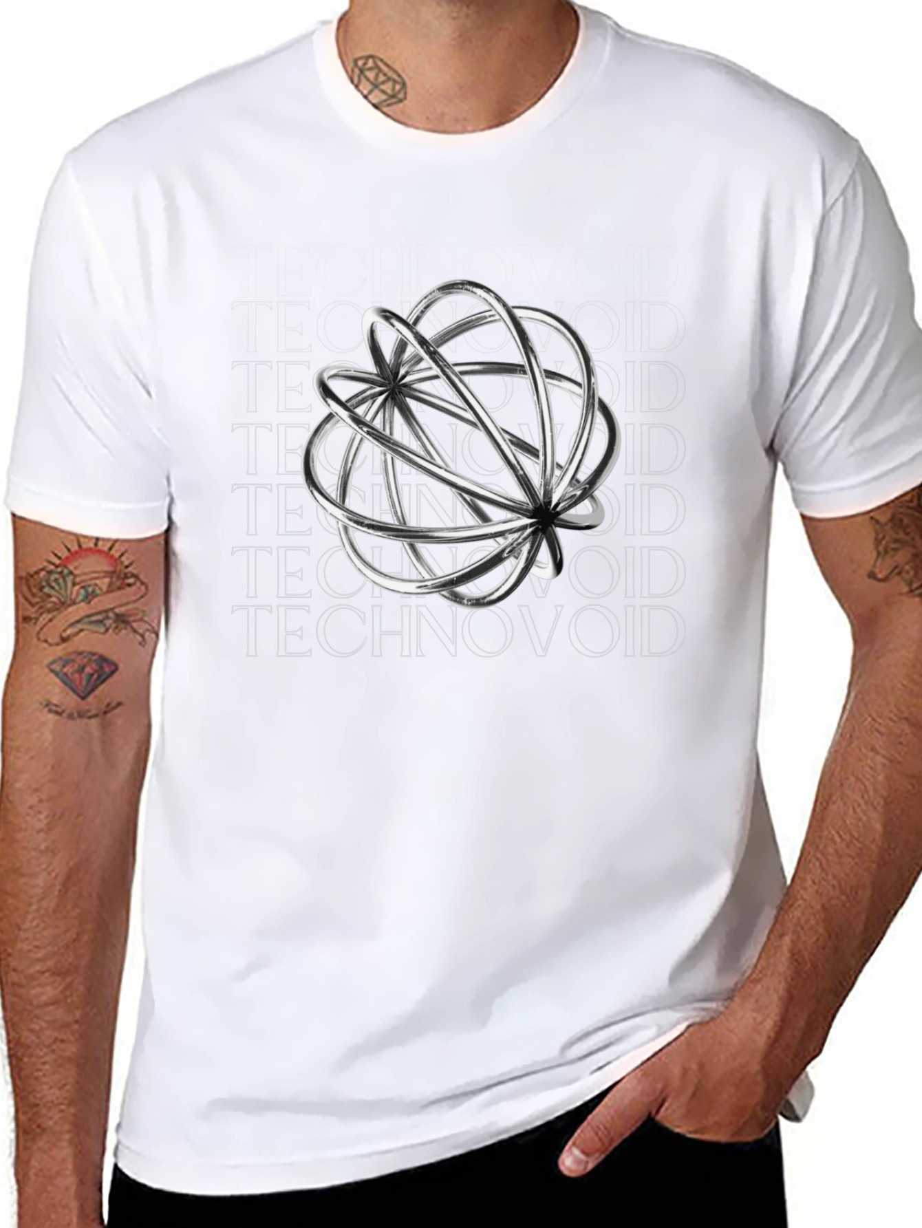 Technovoid Graphic T-Shirt - Modern Black Tee