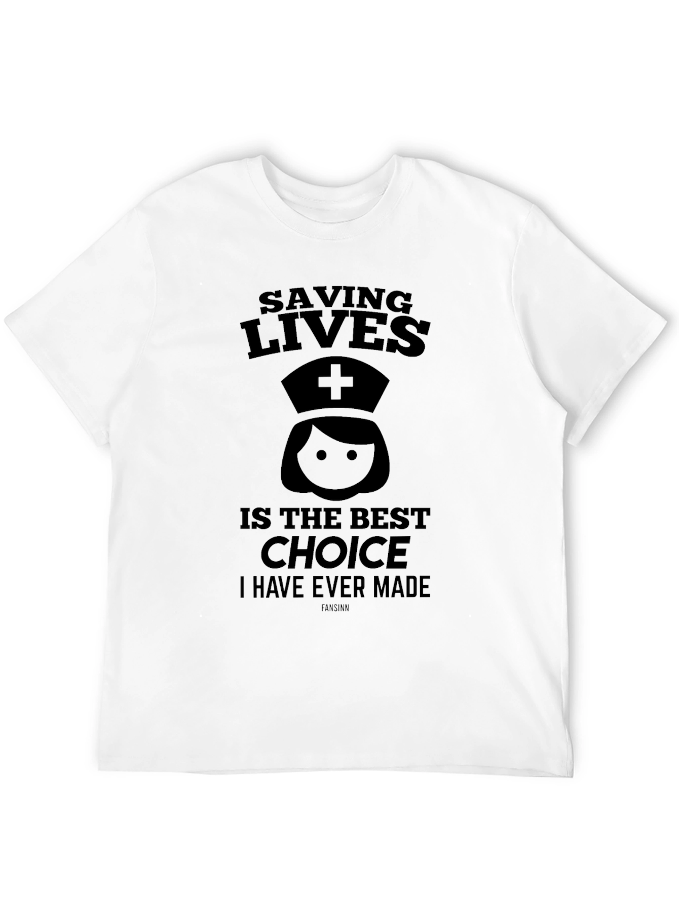 Saving Lives Nurse Graphic Black T-Shirt