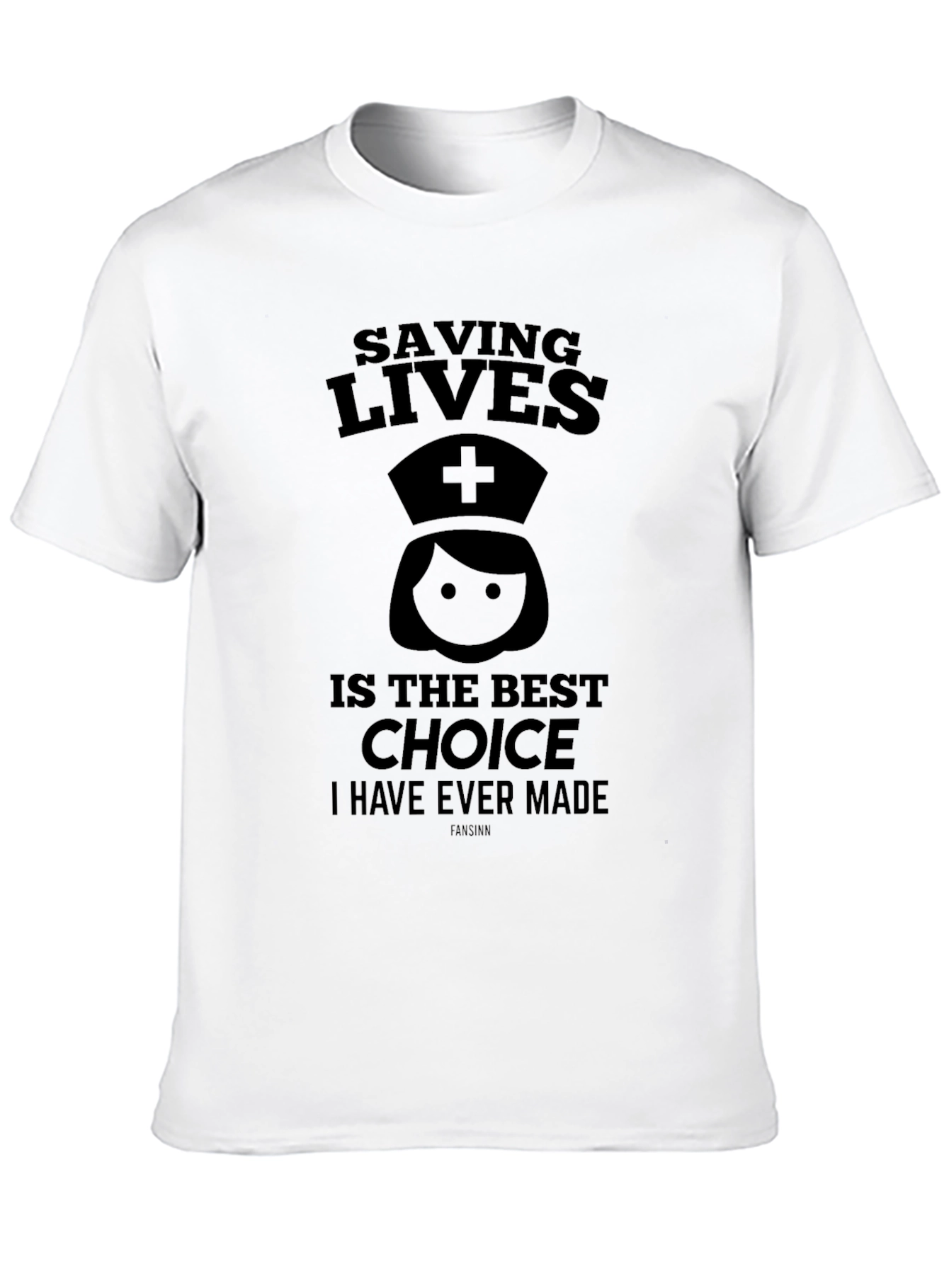 Saving Lives Nurse Graphic Black T-Shirt