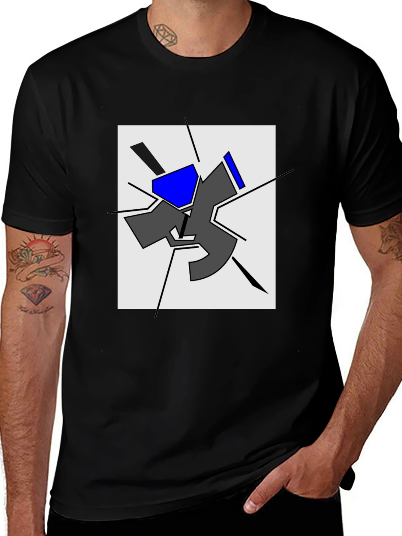 Abstract Geometric T-Shirt - Modern Art Tee