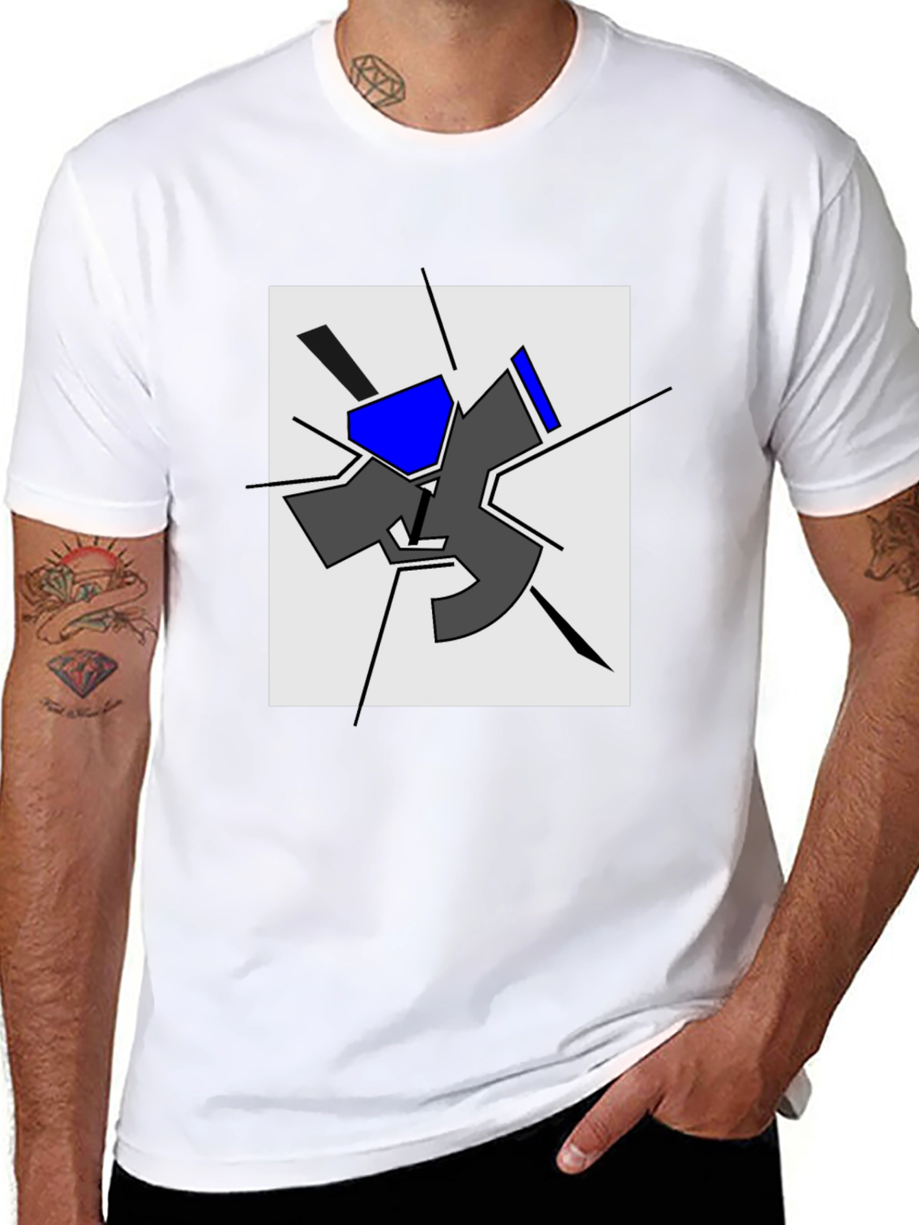 Abstract Geometric T-Shirt - Modern Art Tee