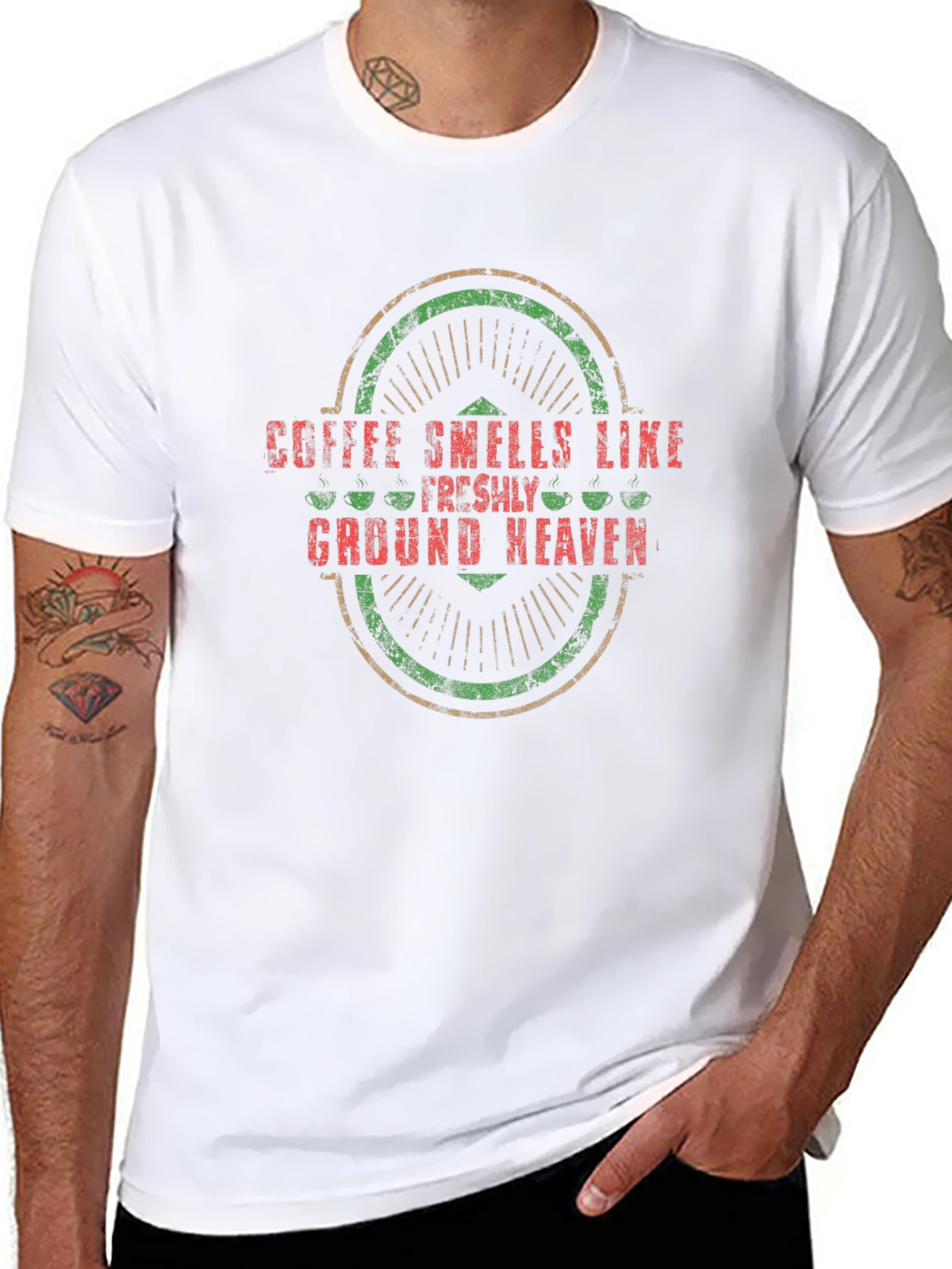 Coffee Smells Like Ground Heaven Graphic Tee