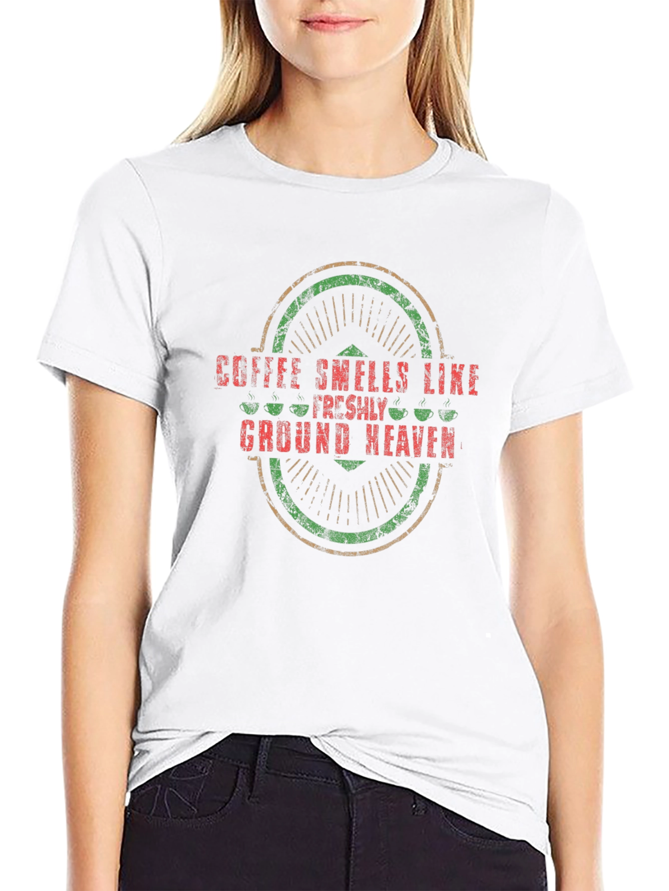 Coffee Smells Like Ground Heaven Graphic Tee