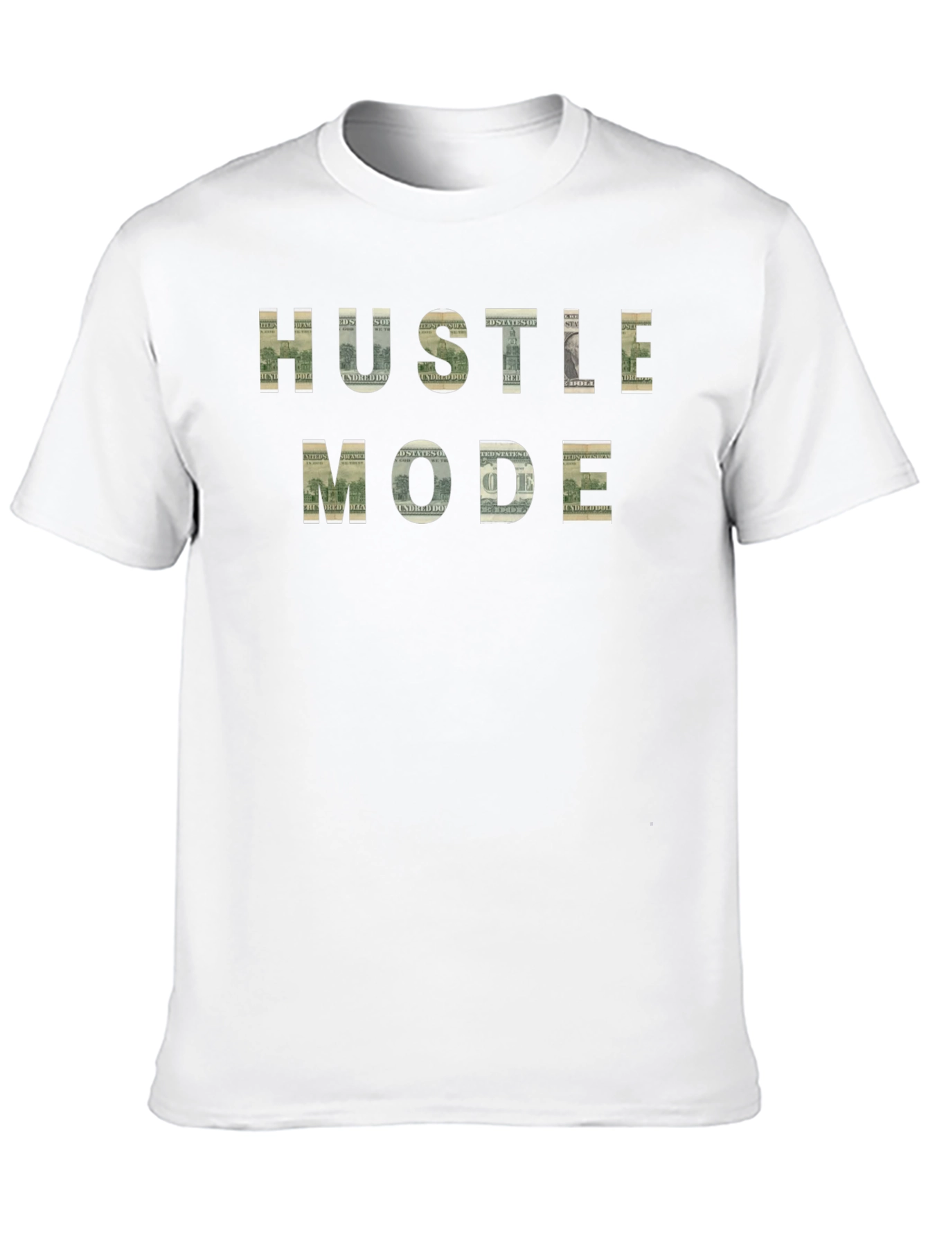 Hustle Mode Black T-Shirt - Money Design