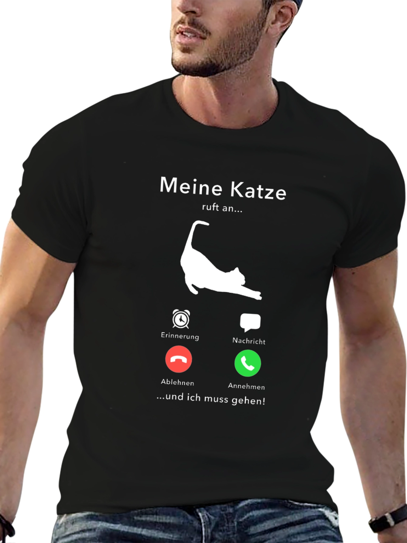 Meine Katze Calls Mens T-Shirt - Cat Lover Tee