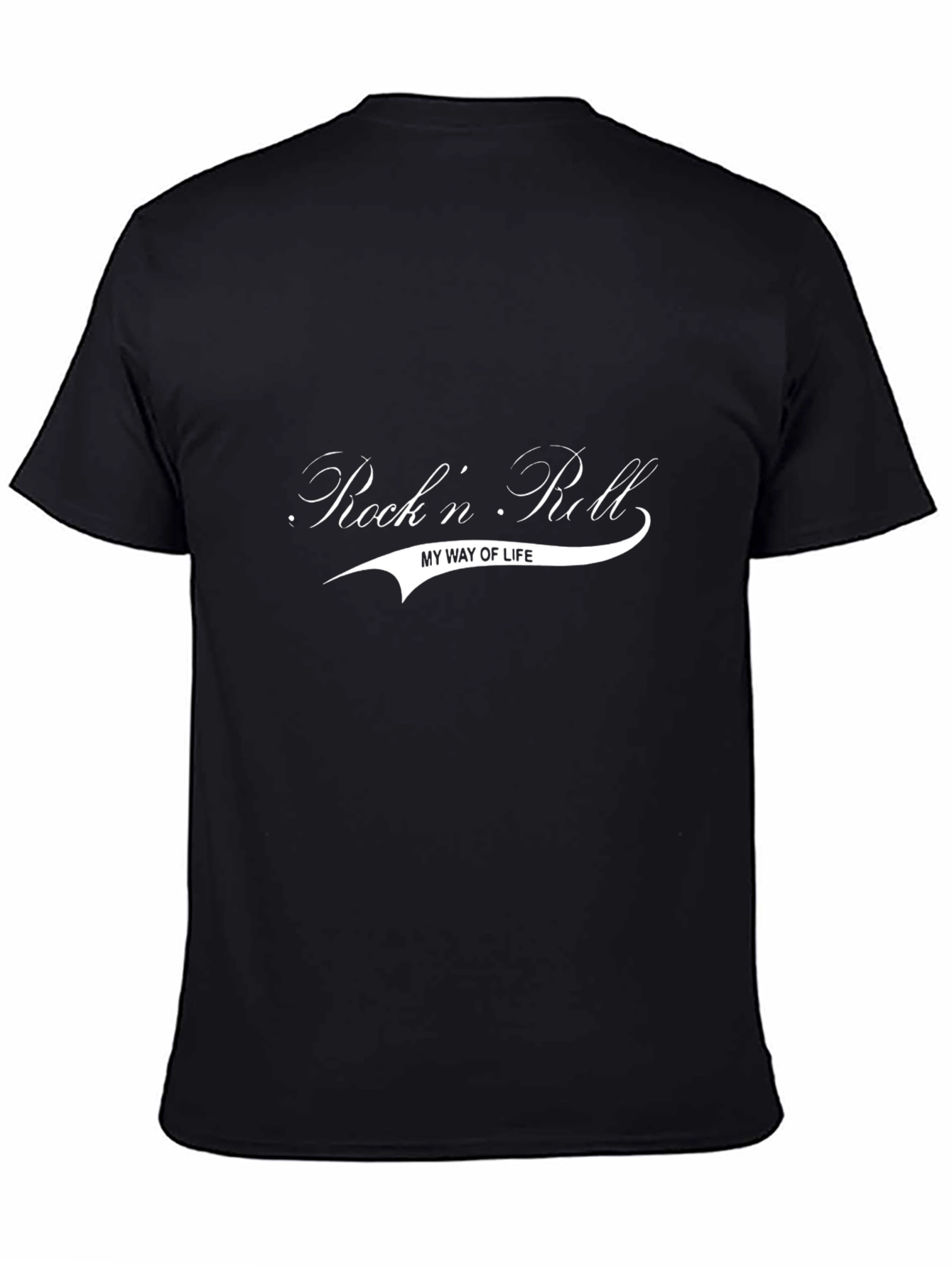 Rock n Roll T-Shirt - Black Crew Neck Tee