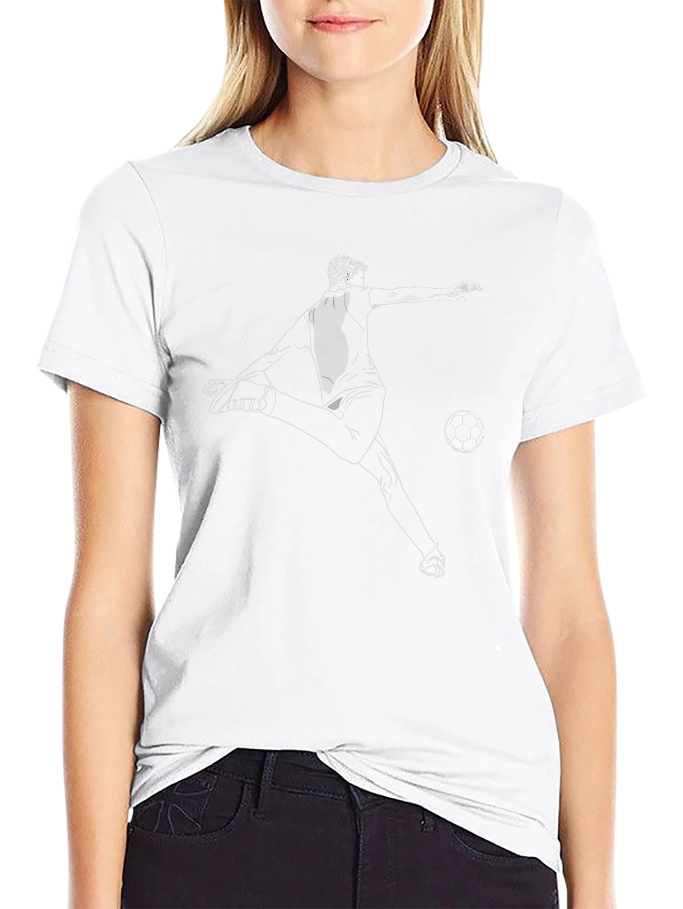 Soccer Kick T-Shirt - Graphic Tee - Black