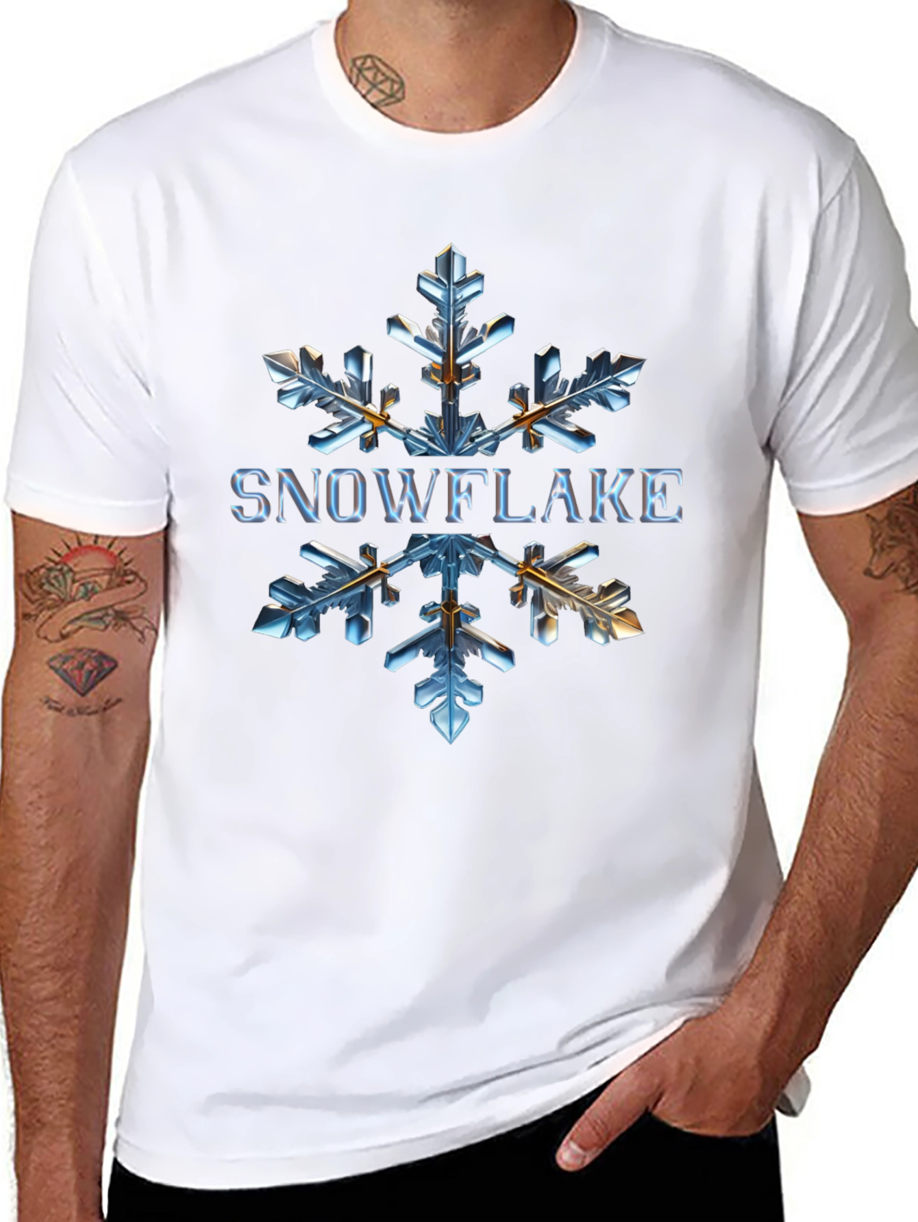 Snowflake Graphic Tee - Unique Winter Design