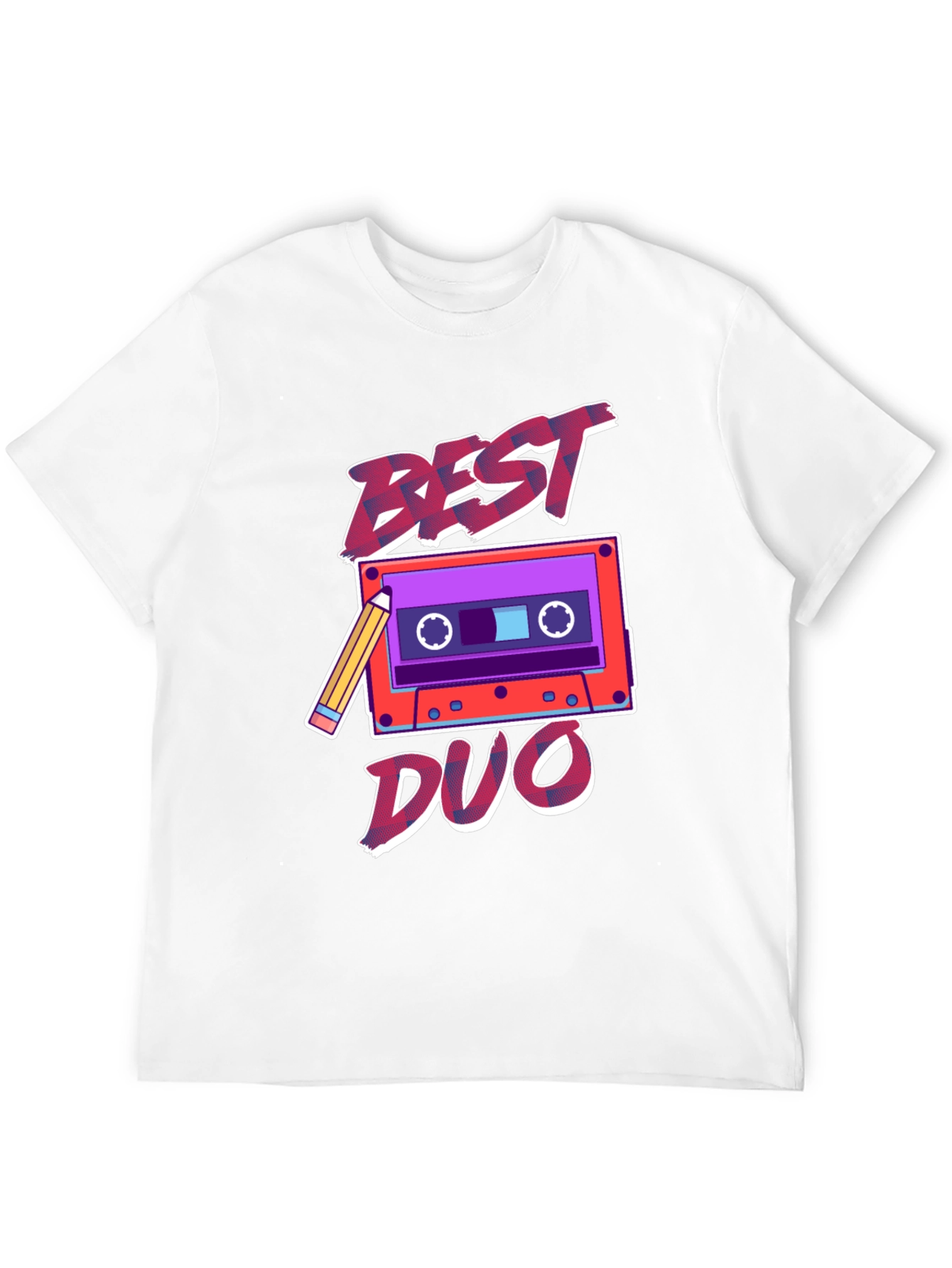 Best Duo Cassette Tape Graphic Tee - Retro Style
