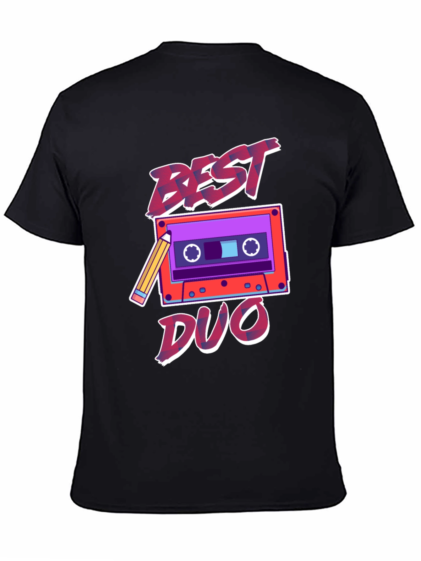 Best Duo Cassette Tape Graphic Tee - Retro Style