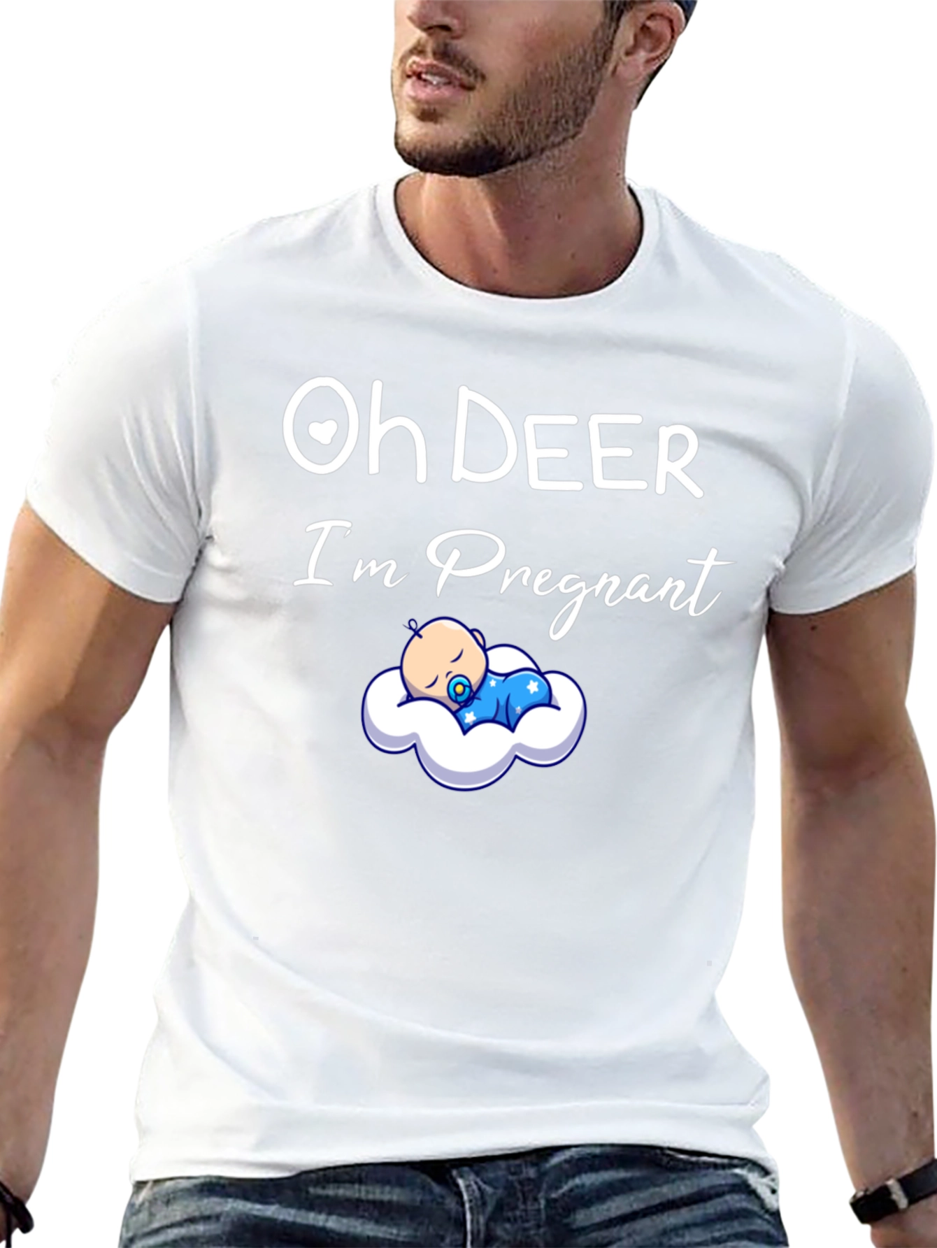 Oh Deer Im Pregnant T-Shirt New Baby Announcement