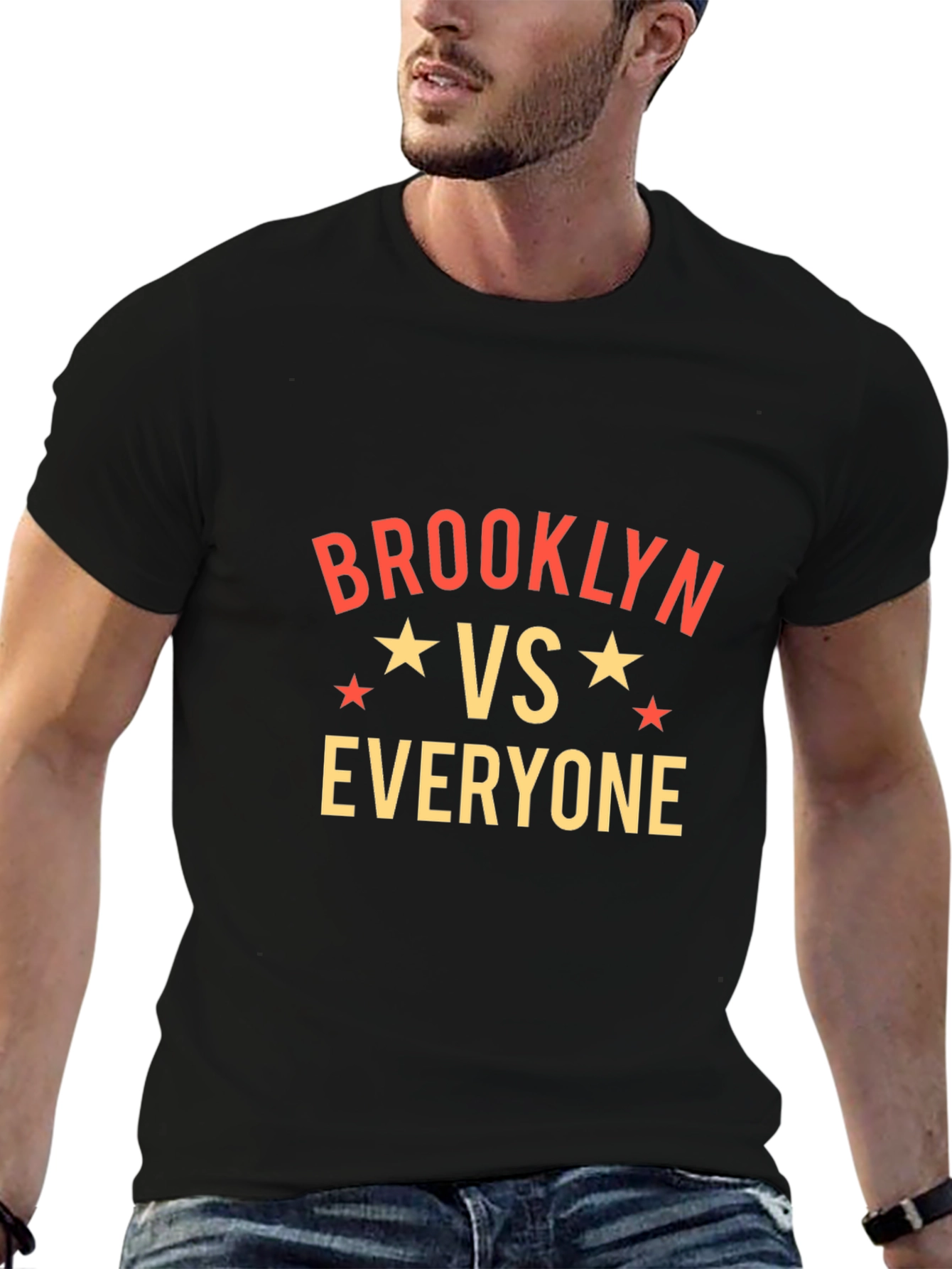 Brooklyn VS Everyone Graphic Tee - Black Cotton Blend