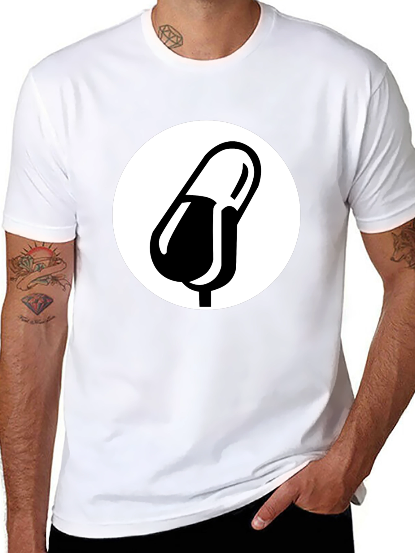 Pill Graphic Black T-Shirt - Medical Humor