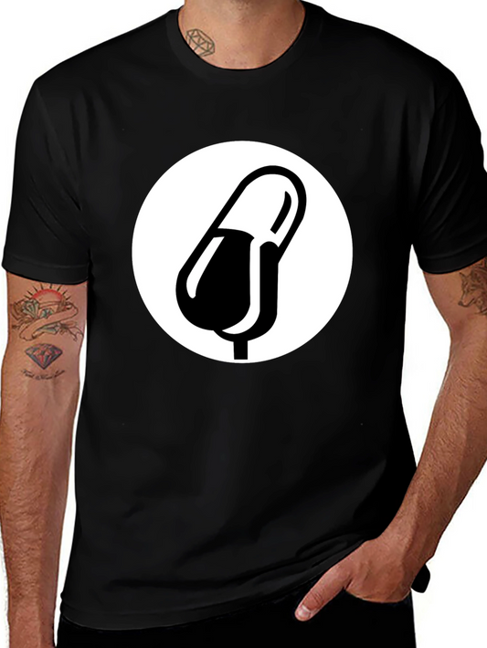 Pill Graphic Black T-Shirt - Medical Humor