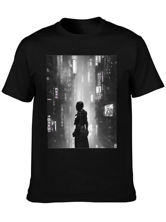 Cyberpunk Cityscape Tee - Futuristic Style