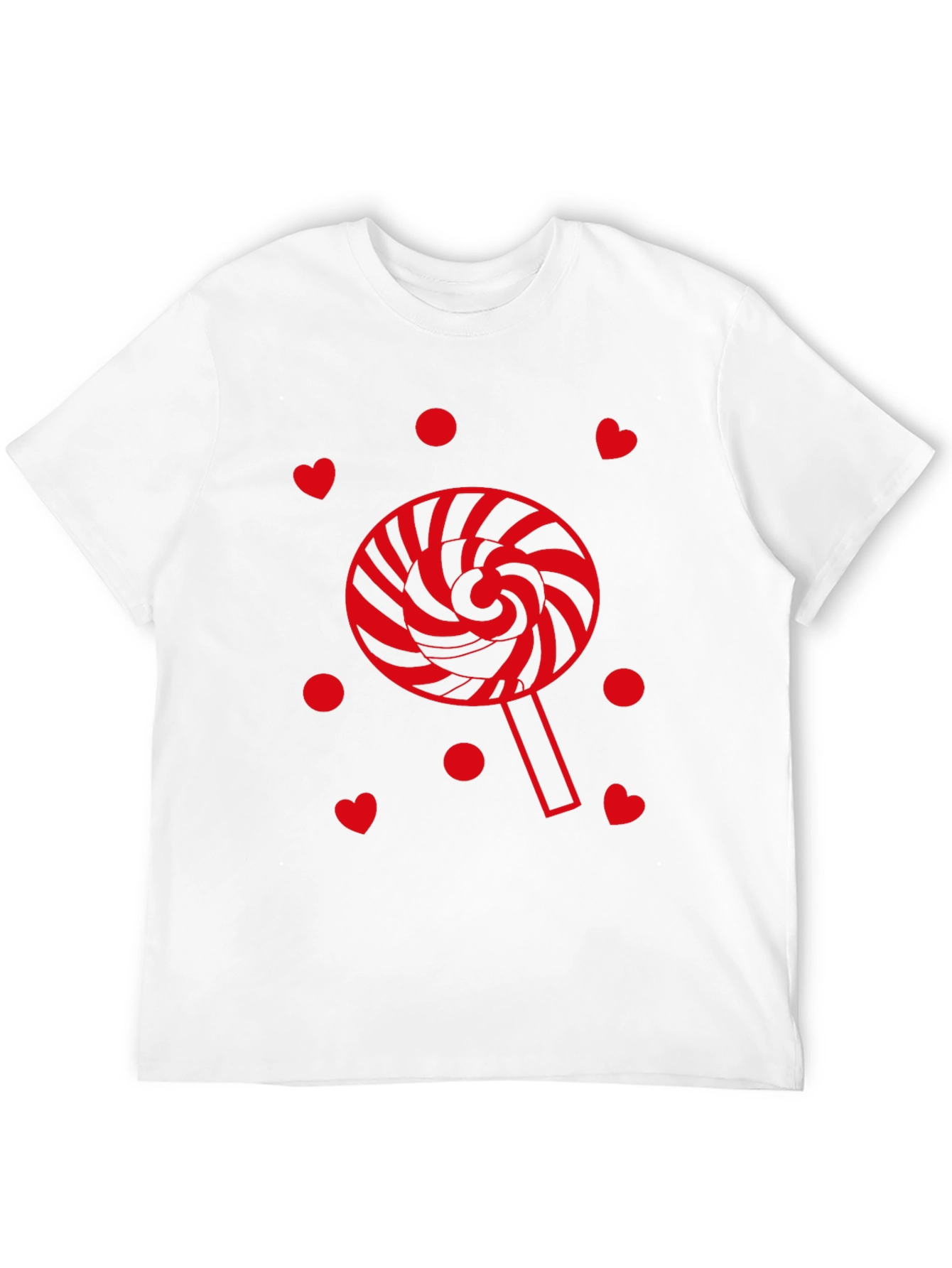 Lollipop Heart Graphic Tee - Black Casual Shirt