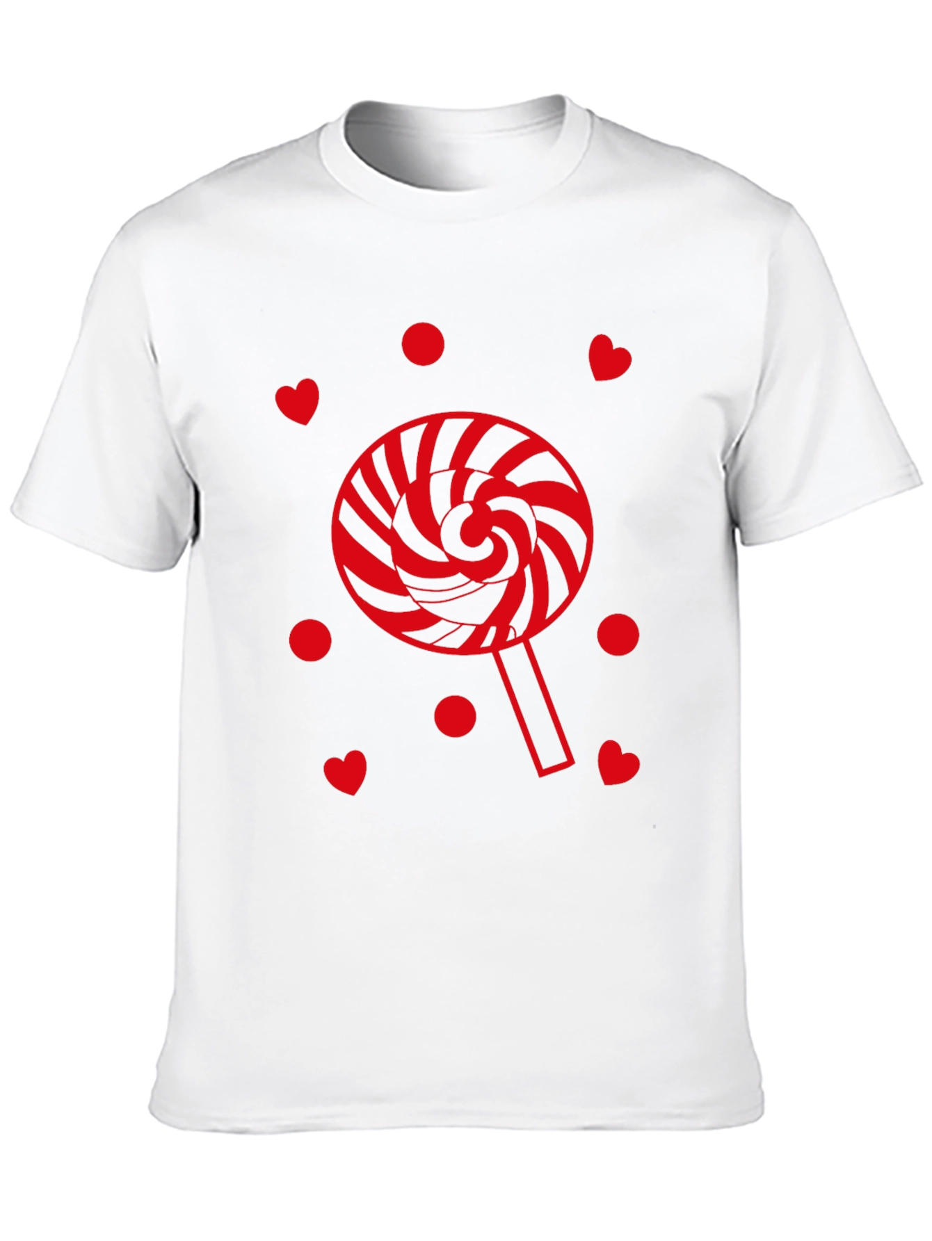 Lollipop Heart Graphic Tee - Black Casual Shirt