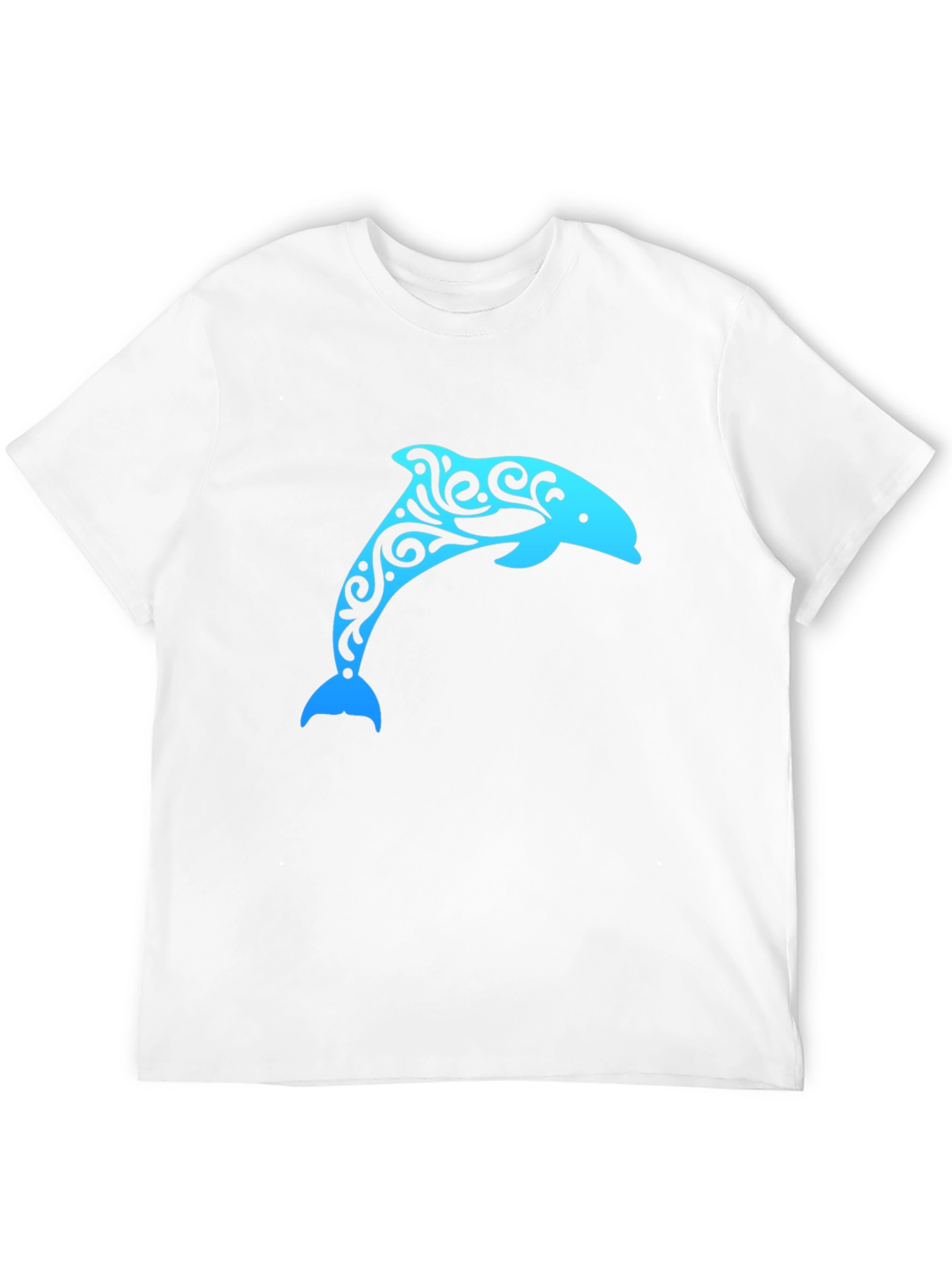 Stylish Dolphin Graphic Black T-Shirt